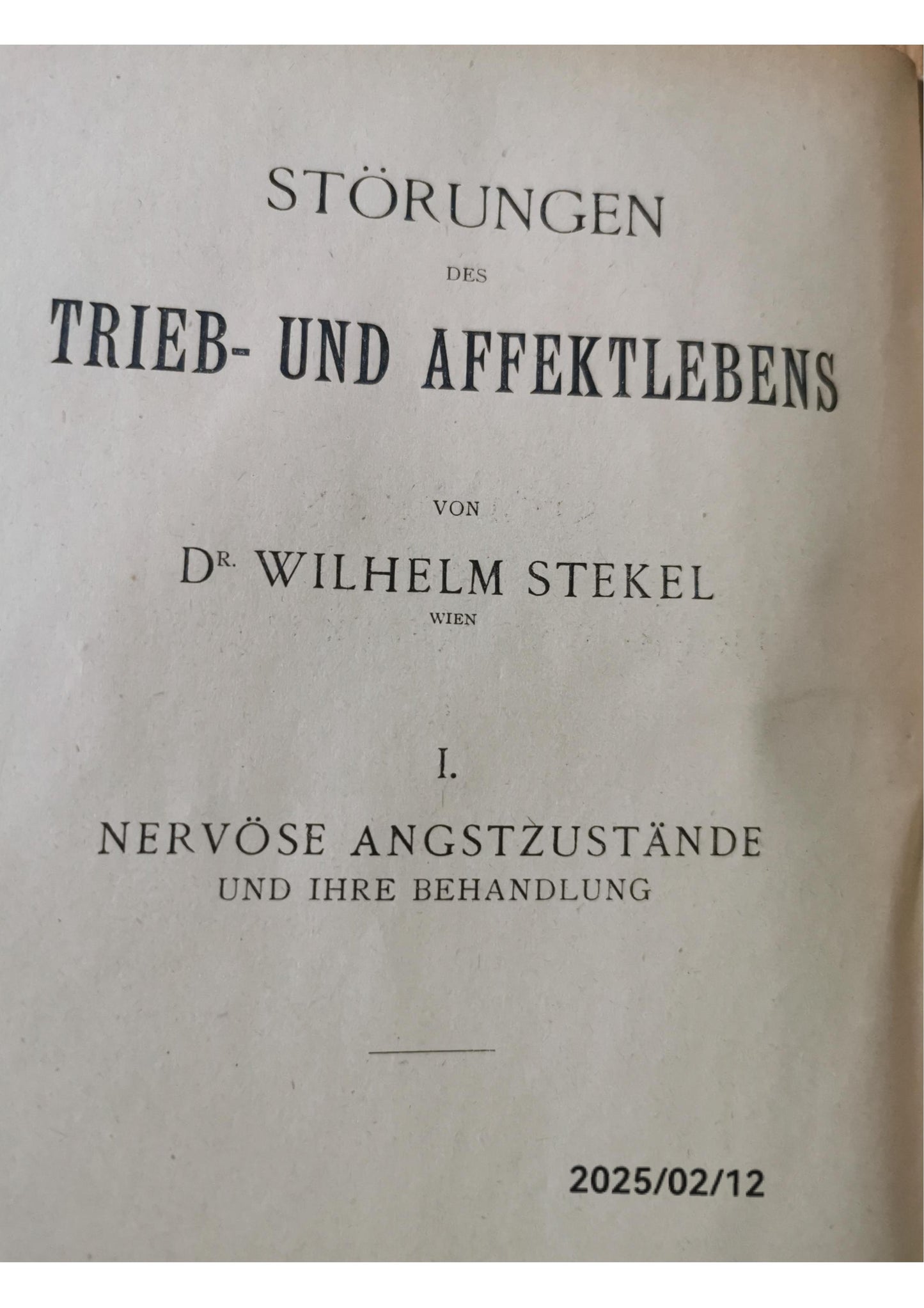 Nervöse Angstzustände Und Ihre Behandlung Hardcover – 27 Oct. 2022 by Wilhelm Stekel (Autor)