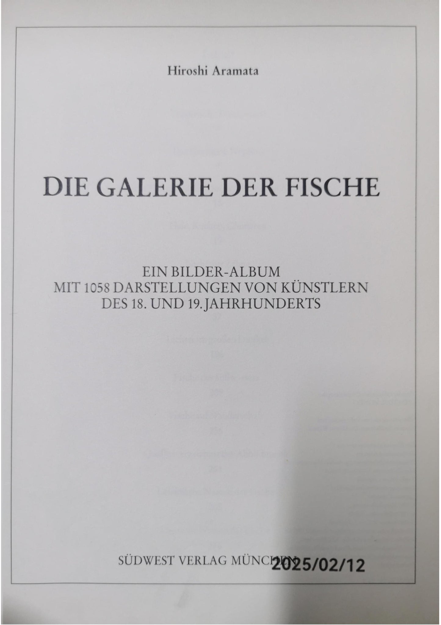 Die Galerie der Fische. Ein Bilder-Album mit 1058 Darstellungen von Künstlern des 18. und 19. Jahrhunderts Hardcover – 1 Jan. 1989 English edition  by Hiroshi Aramatta (Autor)