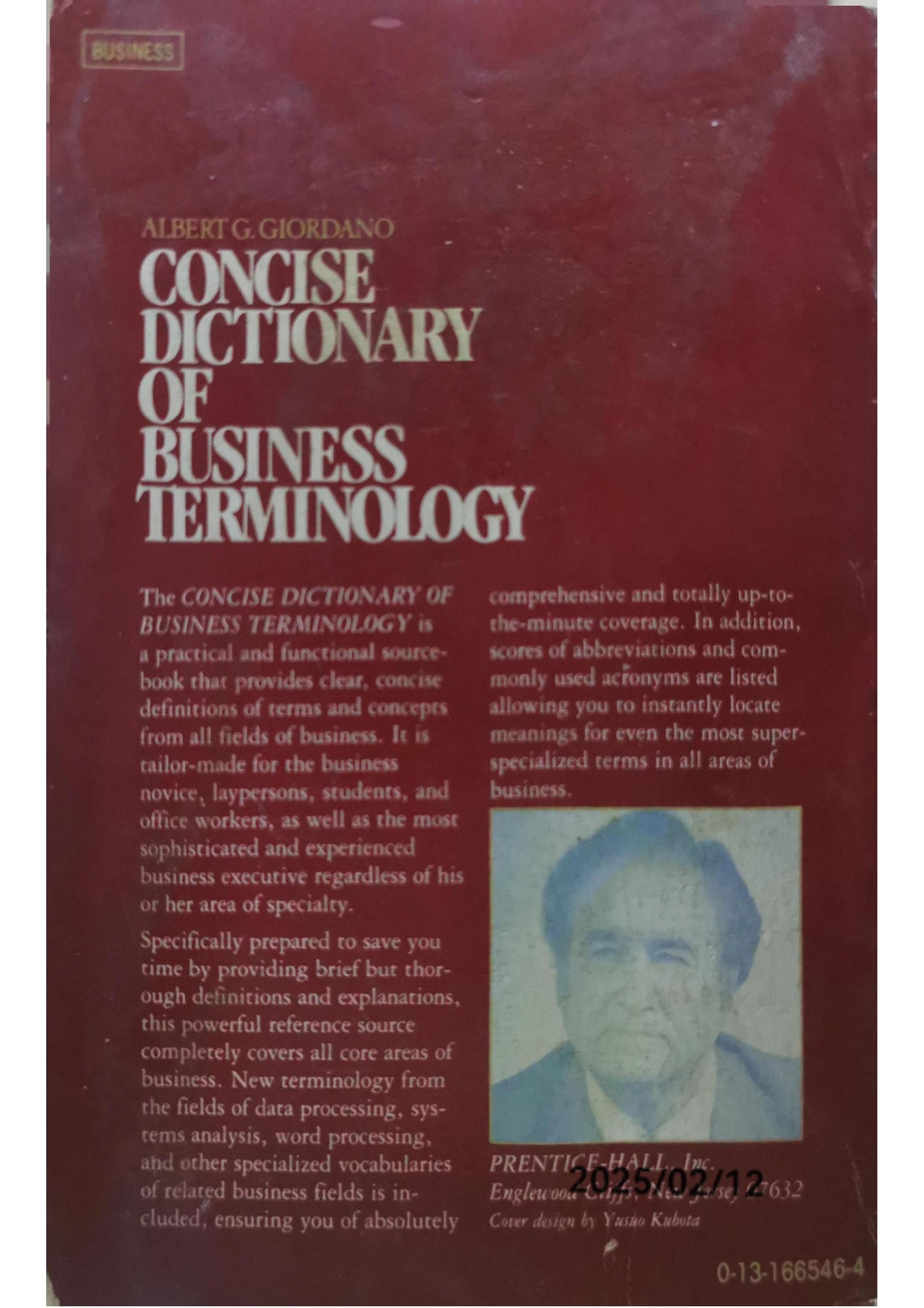 Concise dictionary of business terminology Forfatter	Albert G. Giordano Utgitt	1981