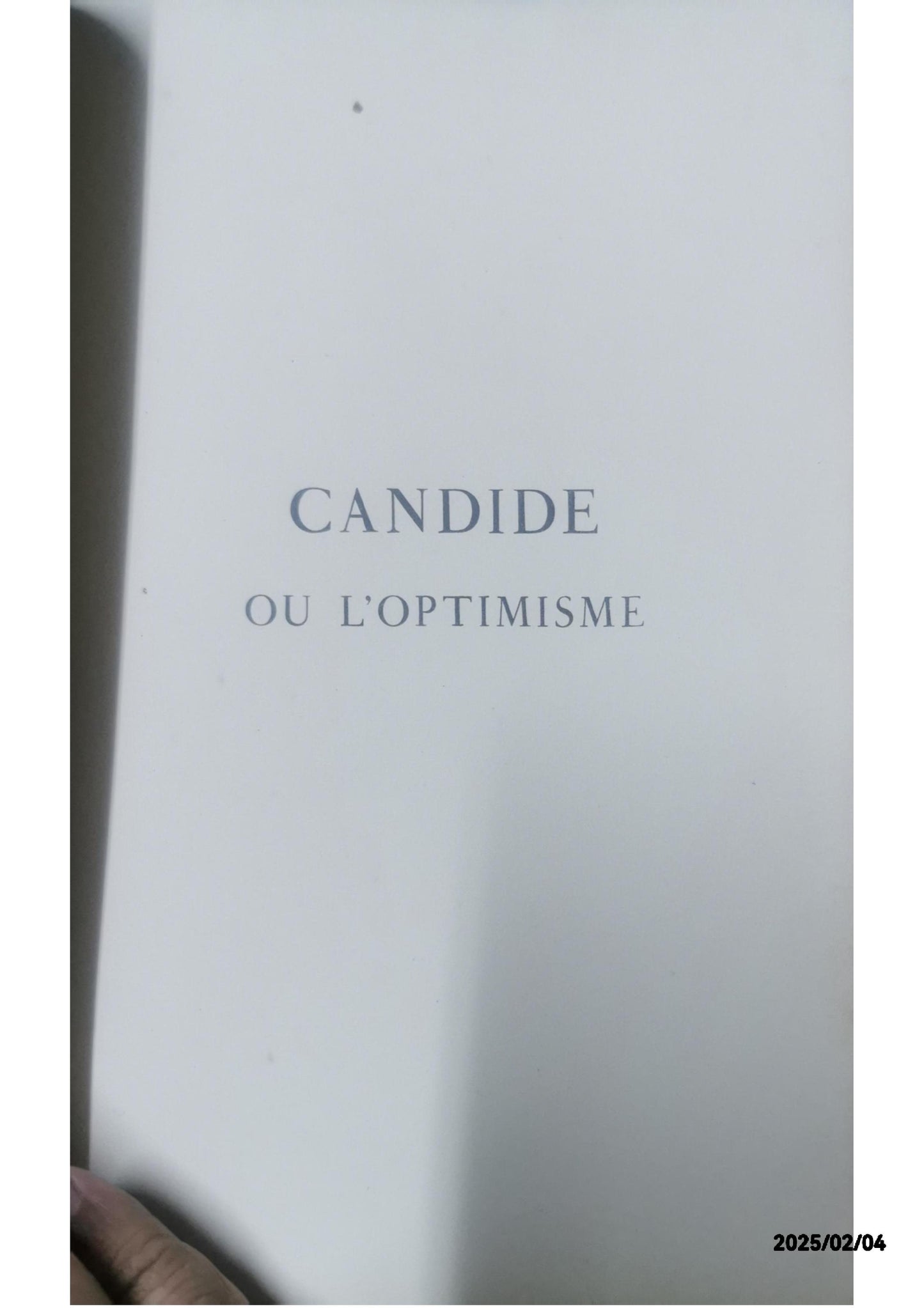 CANDIDE OU L'OPTIMISME. ZADIG. JEANNOT ET COLIN Hardcover