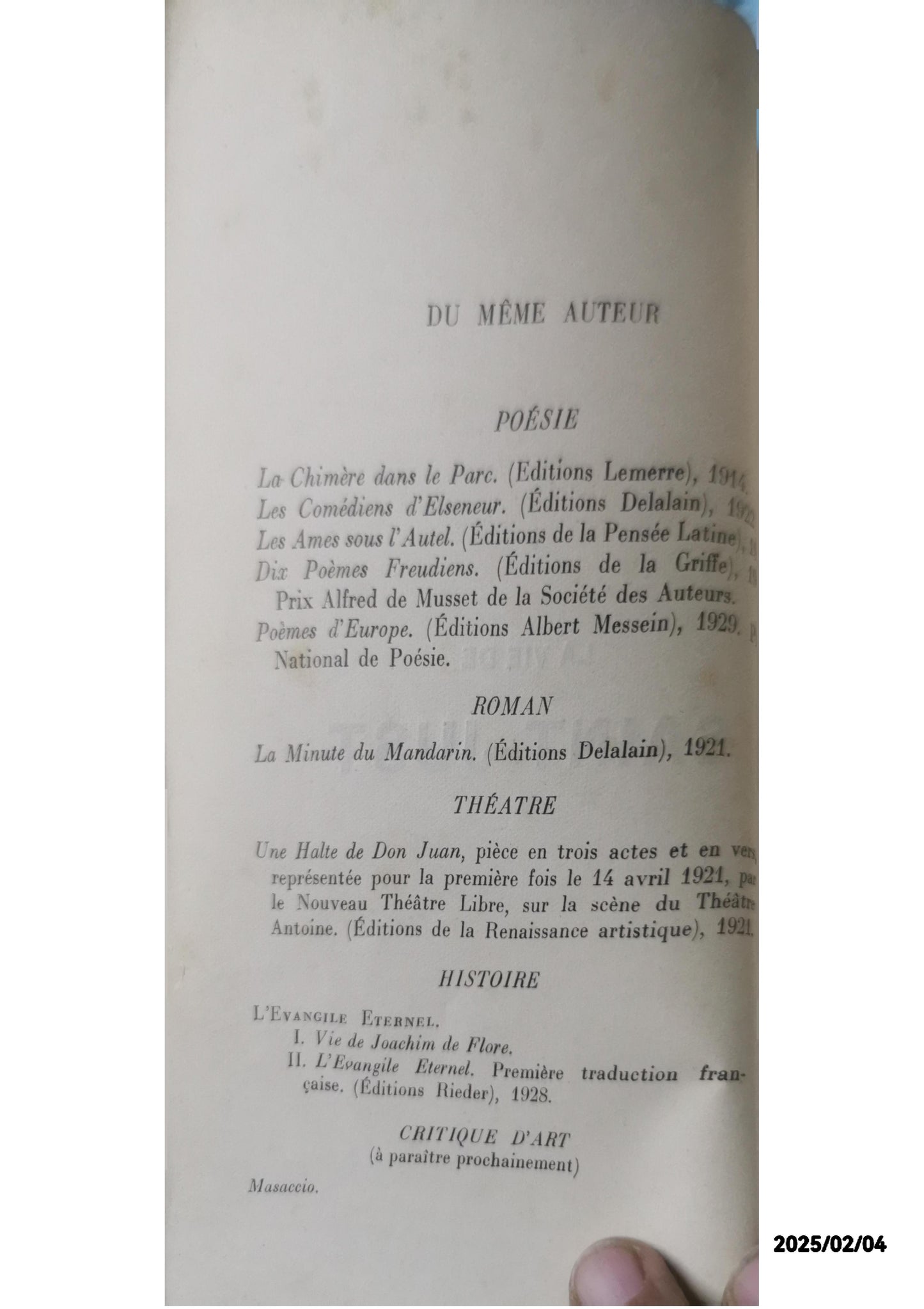 LA VIE DE SAINT-JUST AEGERTER EMMANUEL Published by NRF / GALLIMARD, 1929 Condition: bon Soft cover