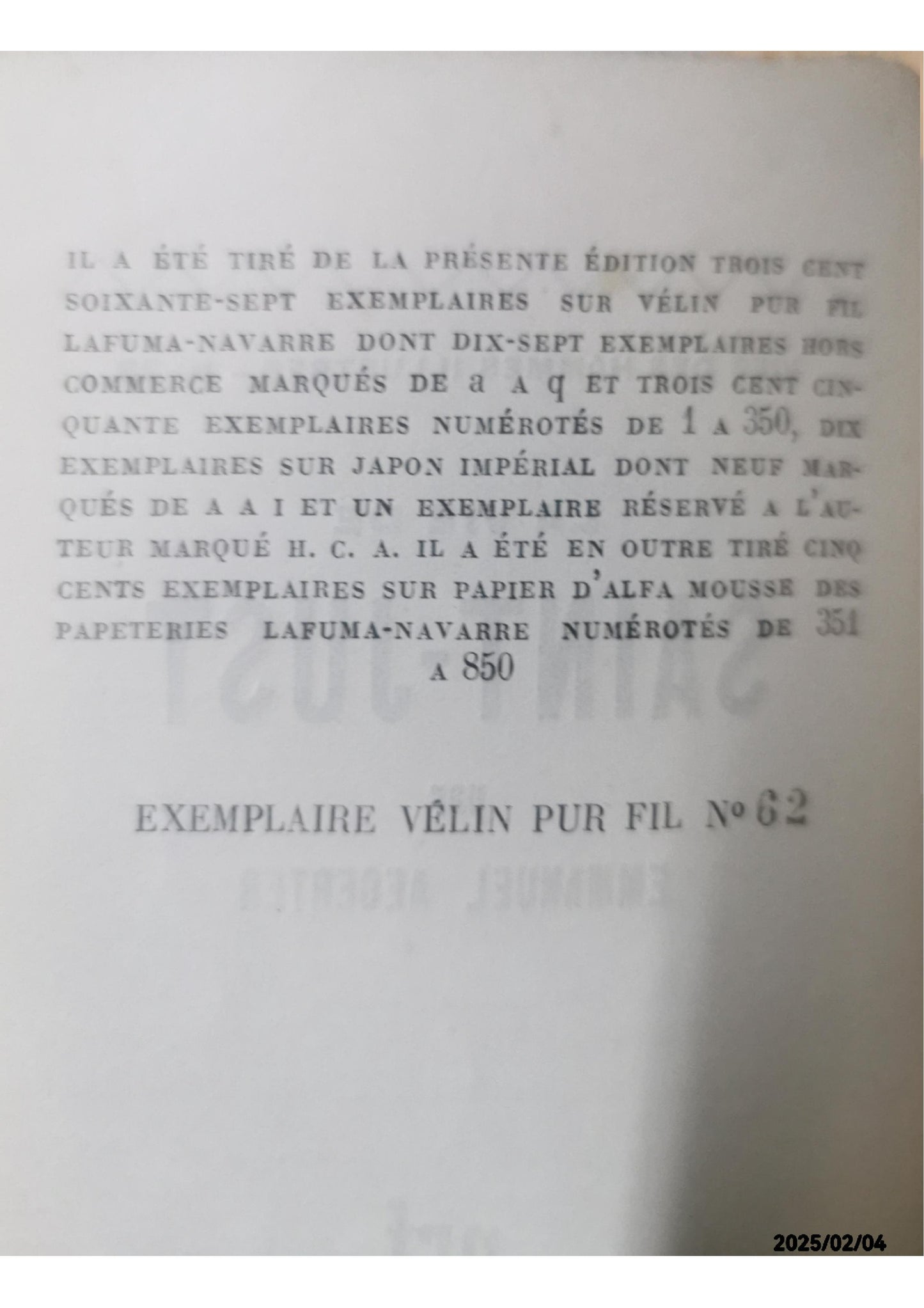 LA VIE DE SAINT-JUST AEGERTER EMMANUEL Published by NRF / GALLIMARD, 1929 Condition: bon Soft cover