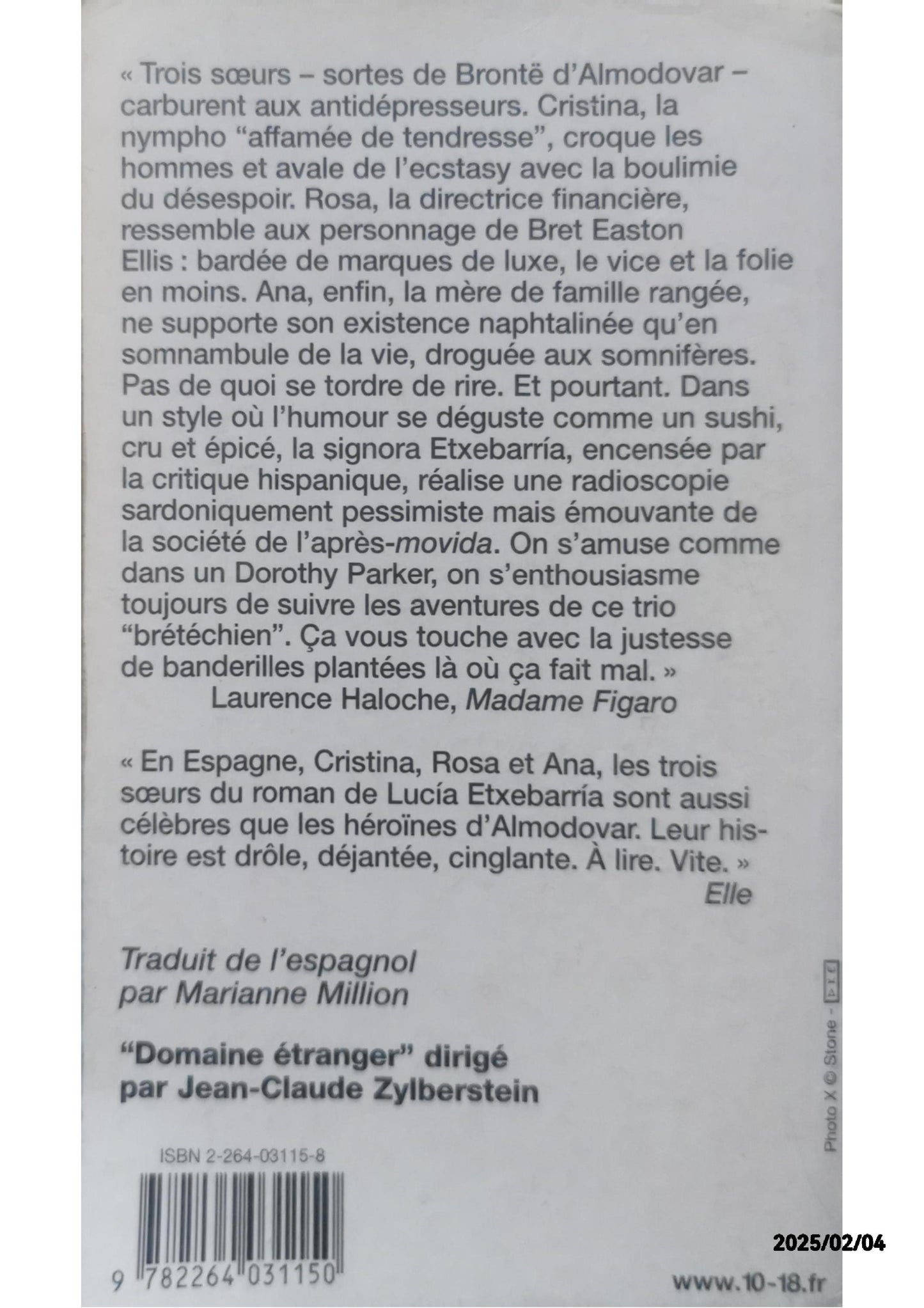 Amour, Prozac, et autres curiosités Poche – 30 novembre 2000 de Lucia Etxebarria (Auteur), Marianne Million (Traduction)