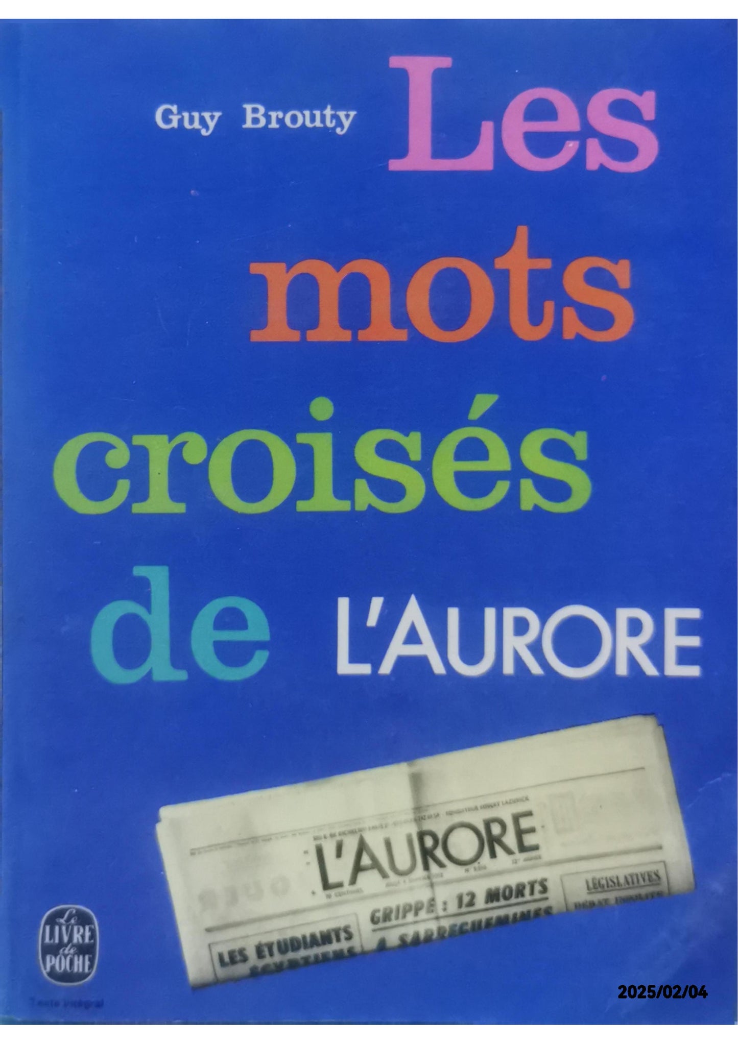 les mots croises de l'aurore 100 grilles Poche – 1 janvier 1973 Édition en Anglais  de guy brouty (Auteur)