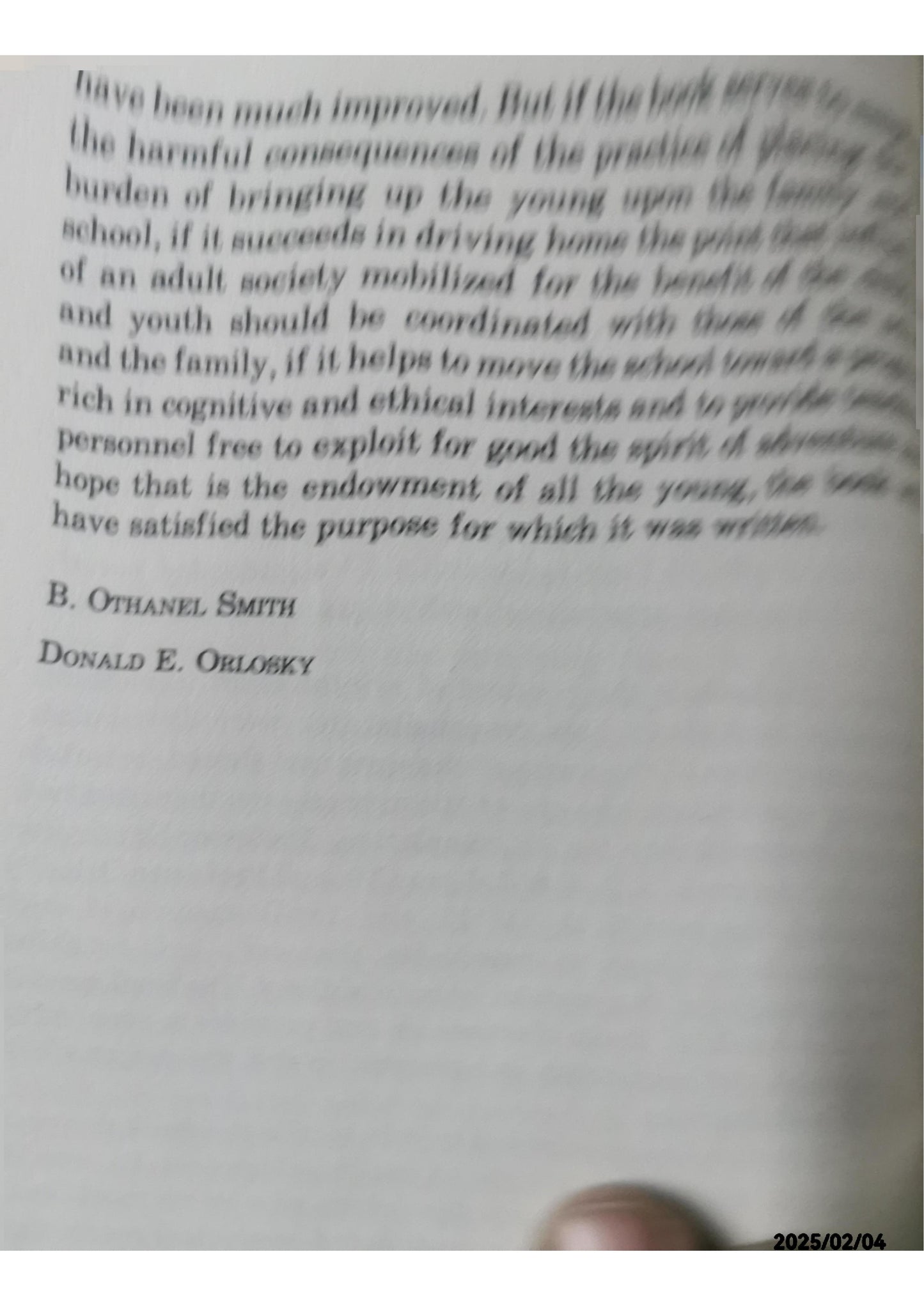 Socialization and schooling: Basics of reform Paperback – January 1, 1975 by B. Othanel Smith (Author)