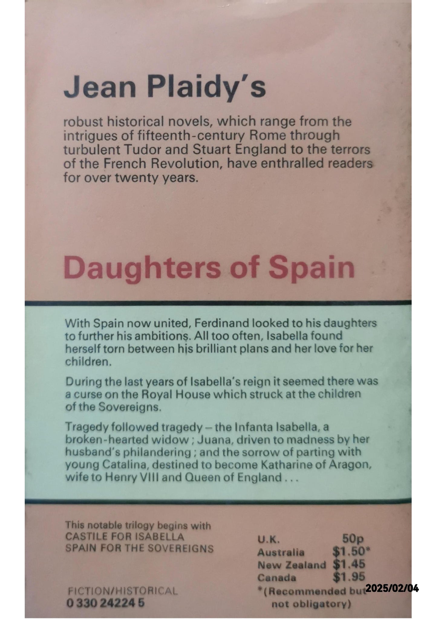 Daughters of Spain  Jean Plaidy