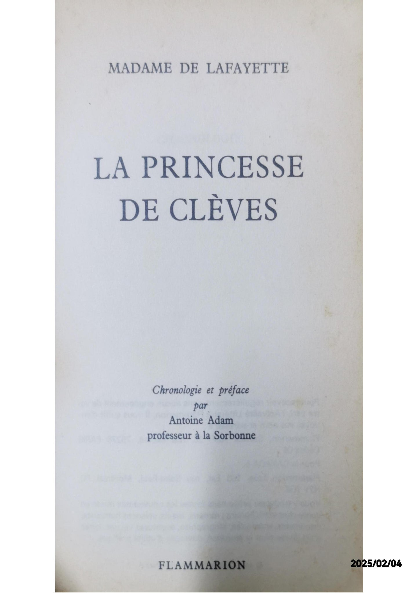 La Princesse de Clèves Poche – 1 février 1973 de Madame de La Fayette (Auteur), Michel Butor (Préface), & 1 plus