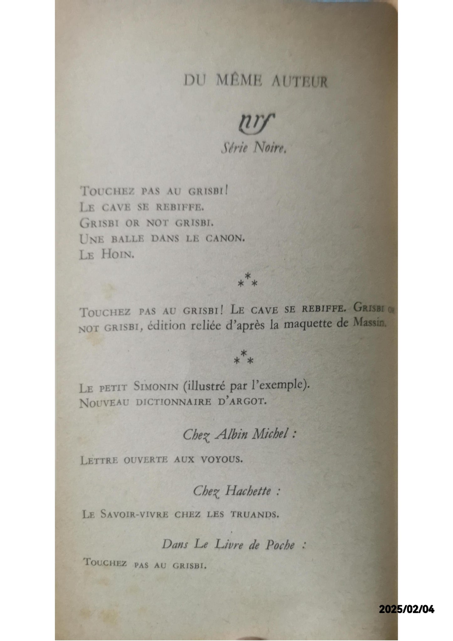 Du mouron pour les petits oiseaux Poche – 1 janvier 1968 de SIMONIN ALBERT (Auteur)