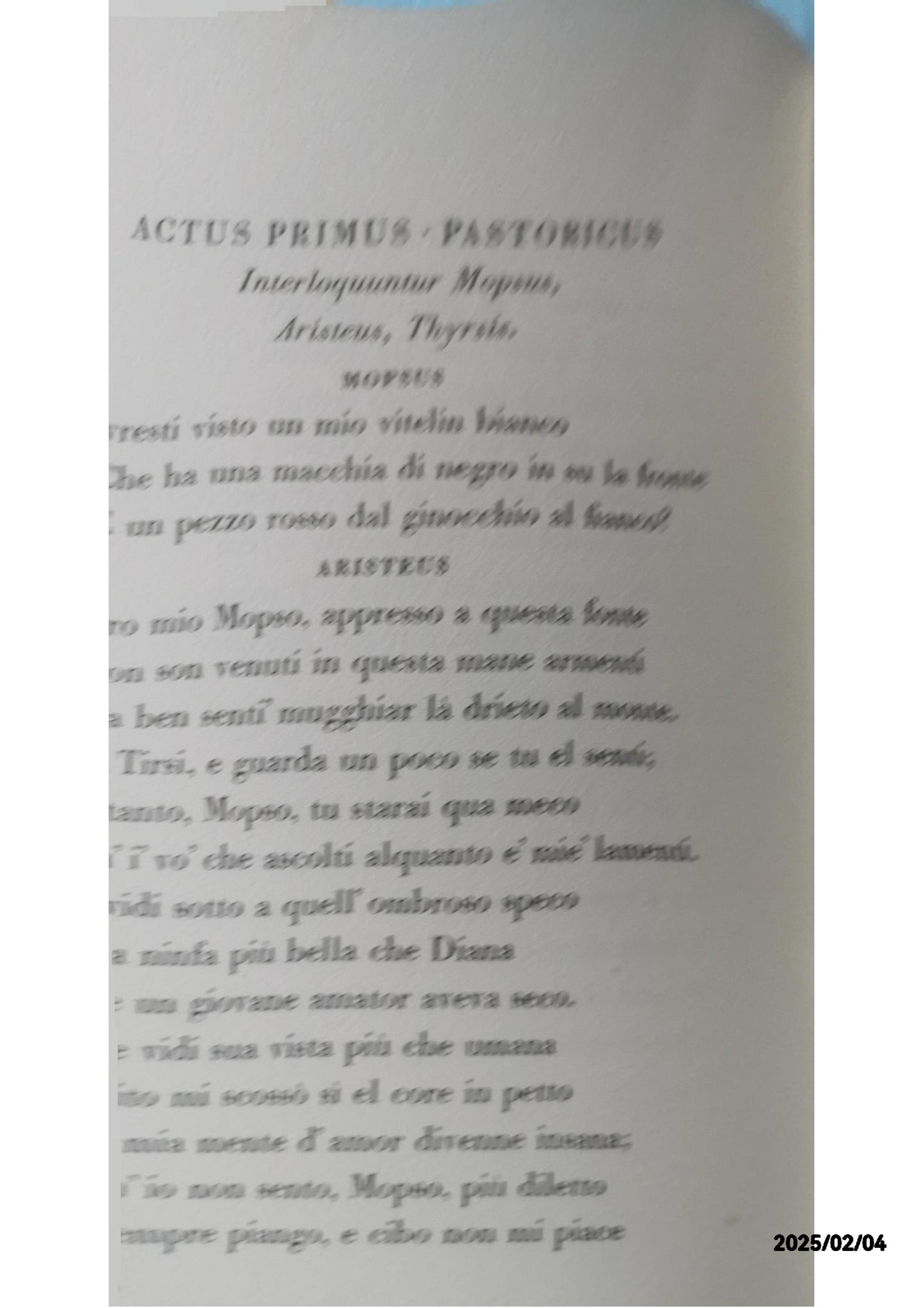 L'Orfeo tragedia di messer Angelo Poliziano