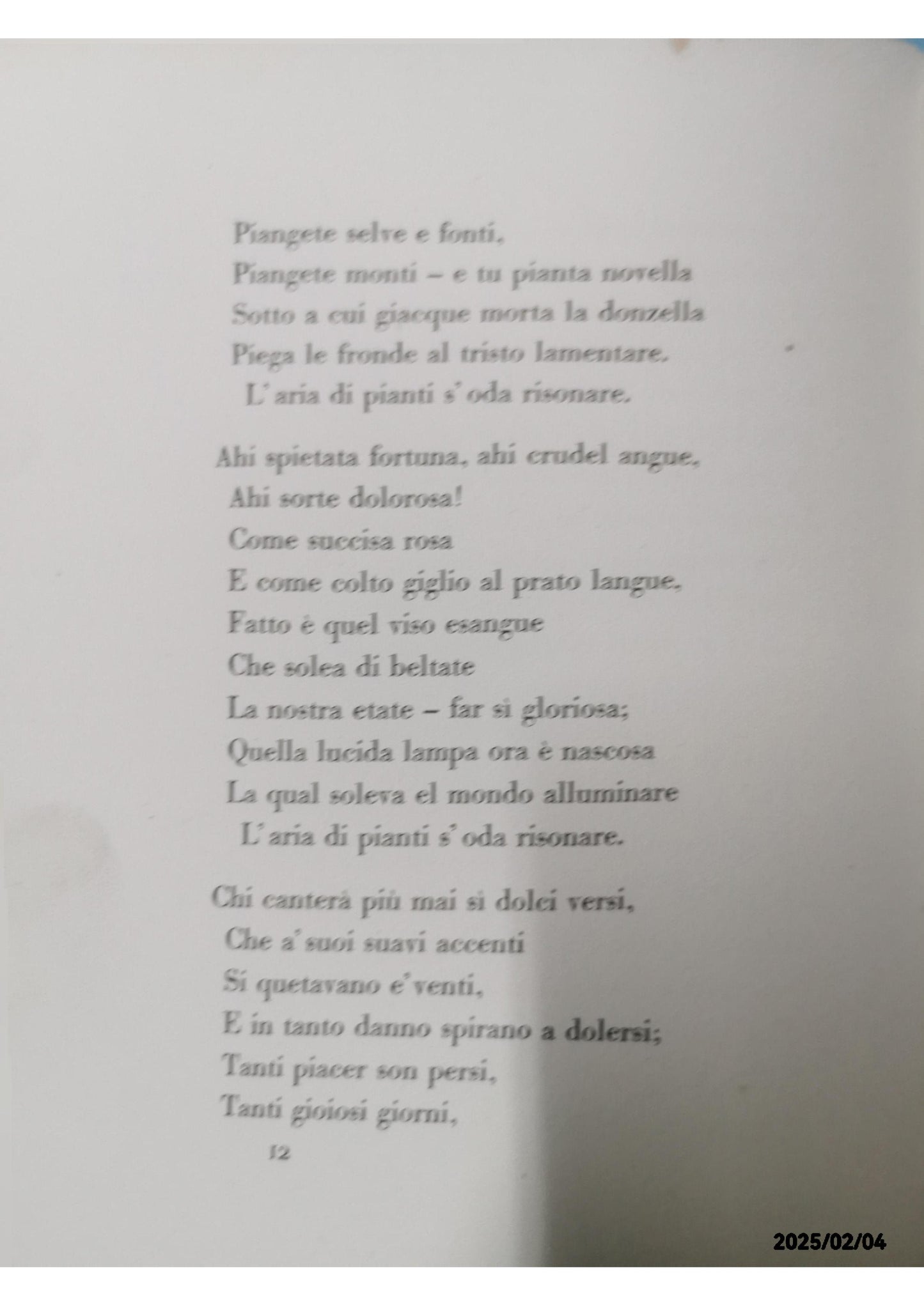 L'Orfeo tragedia di messer Angelo Poliziano