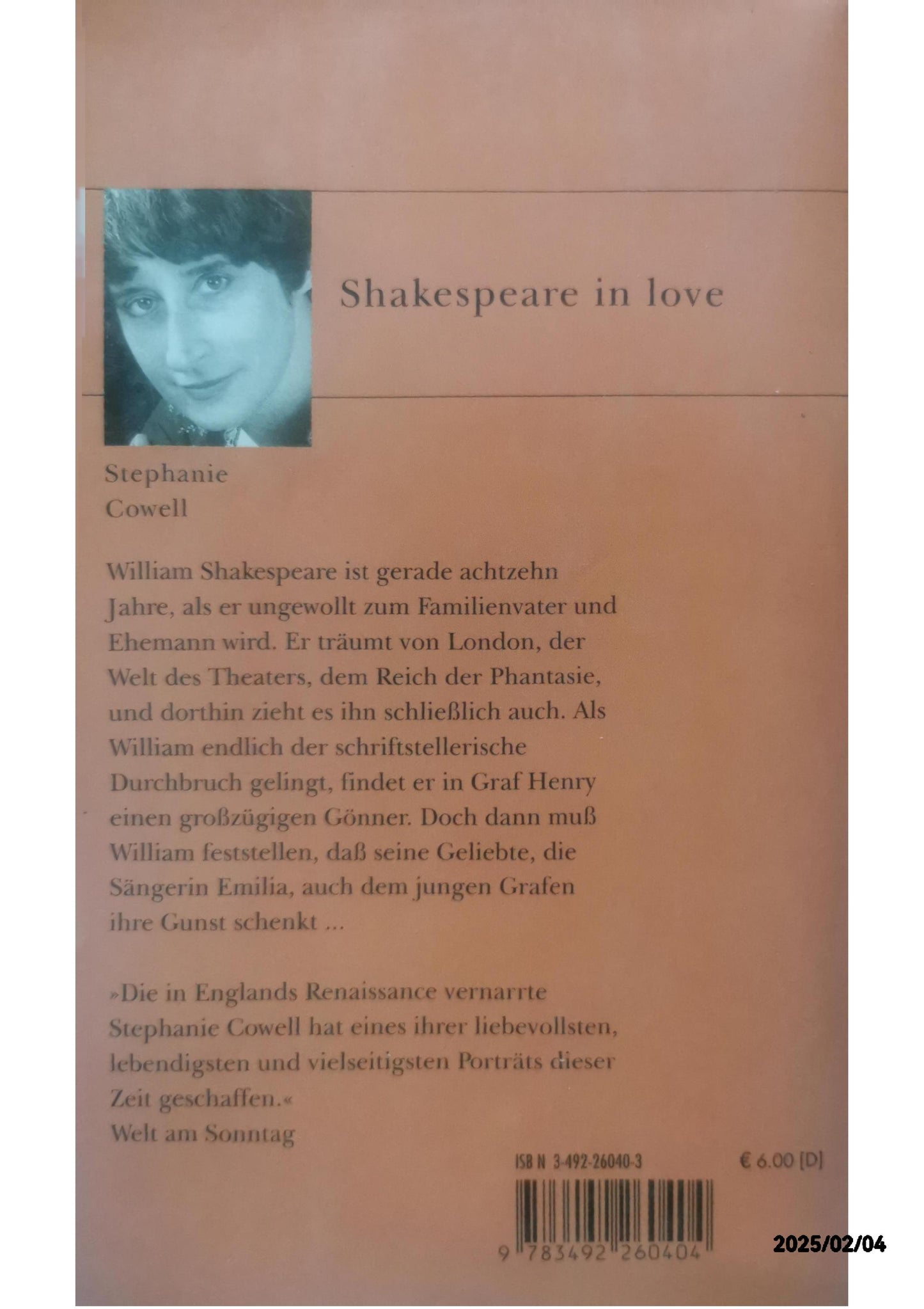 Sonette der Liebe: Ein Shakespeare-Roman Hardcover – 1 Jan. 1999 by Stephanie Cowell (Autor), Marcel Bieger (Übersetzer)