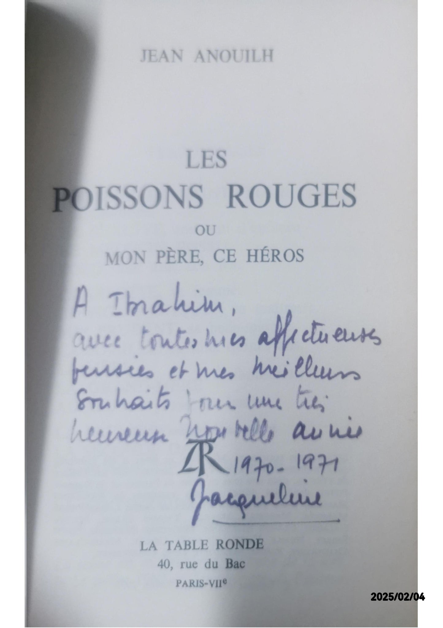 Les Poissons rouges Poche – 7 janvier 1972 de Jean Anouilh (Auteur)