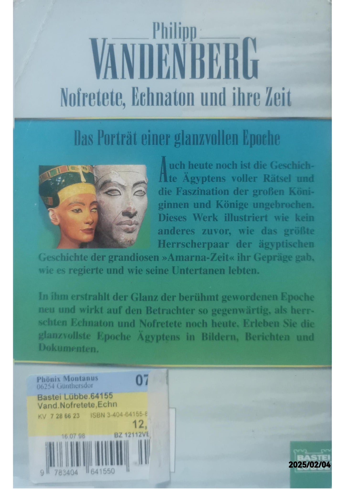 Nofretete, Echnaton und ihre Zeit Paperback German Edition  by Philipp Vandenberg (Author)