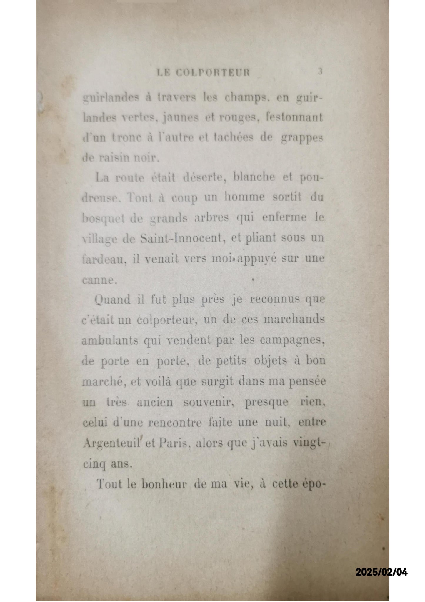 LE COLPORTEUR GUY DE MAUPASSANT Published by PAUL OLLENDORFF, 1900 Condition: bon Soft cover