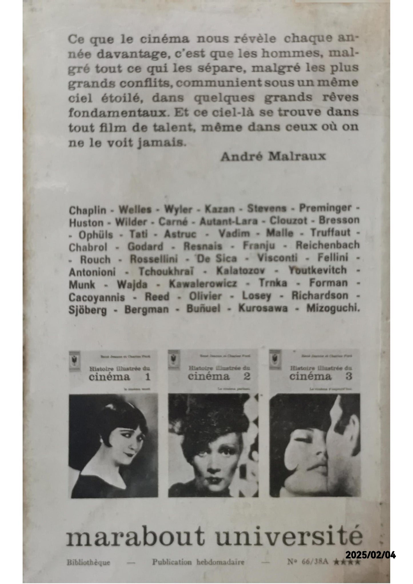 Histoire illustrée du Cinéma - 3 volumes : Tome 1 : Le cinéma muet 1895-1930 / Tome 2 : Le cinéma parlant 1927-1945 / Tome 3 : Le cinema d'aujourd'hui Broché – 1 janvier 1966 de René Jeanne (Auteur), Charles Ford (Auteur)