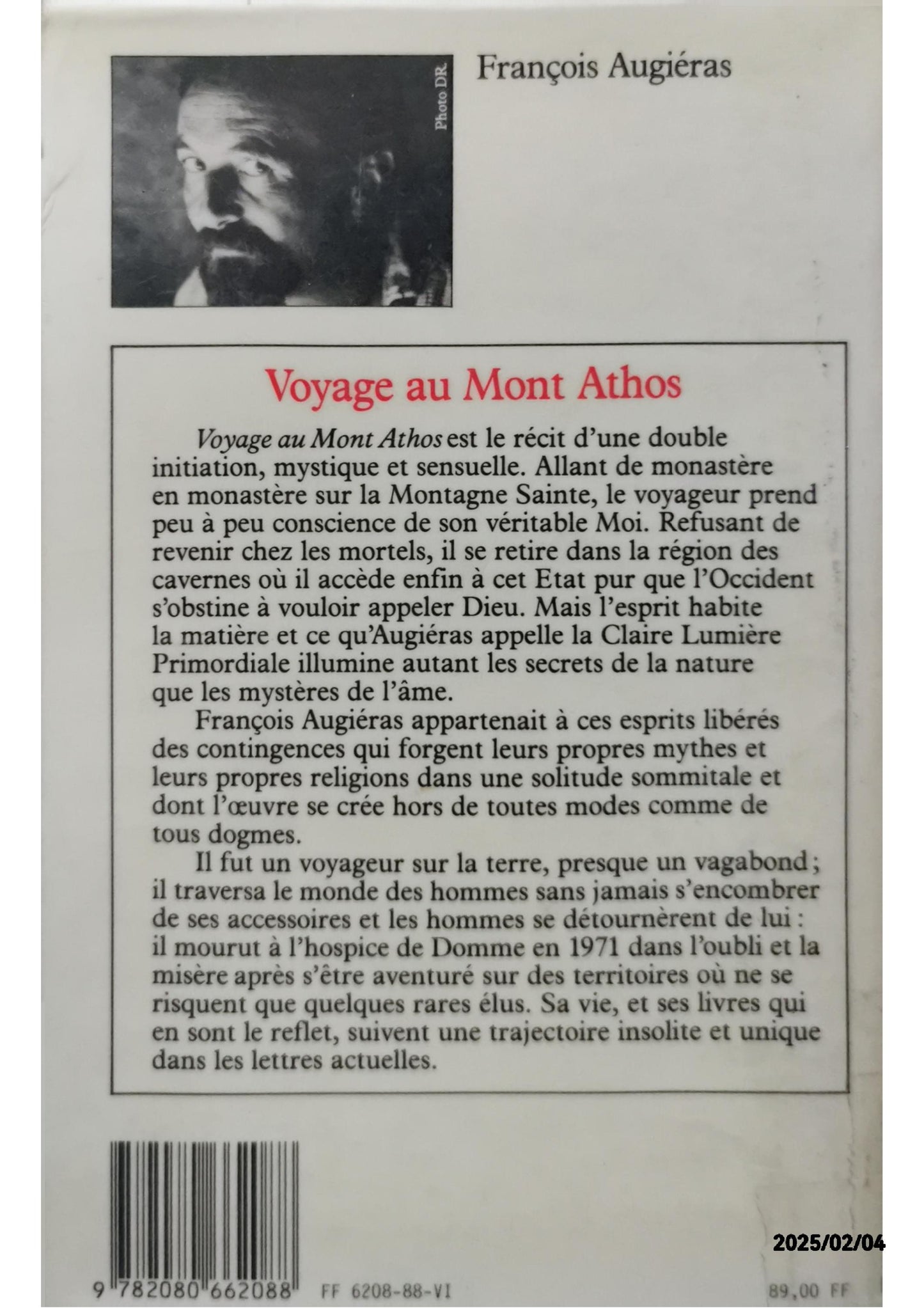 Un voyage au mont Athos: (*) Broché – 8 mars 2006 de François Augiéras (Auteur)