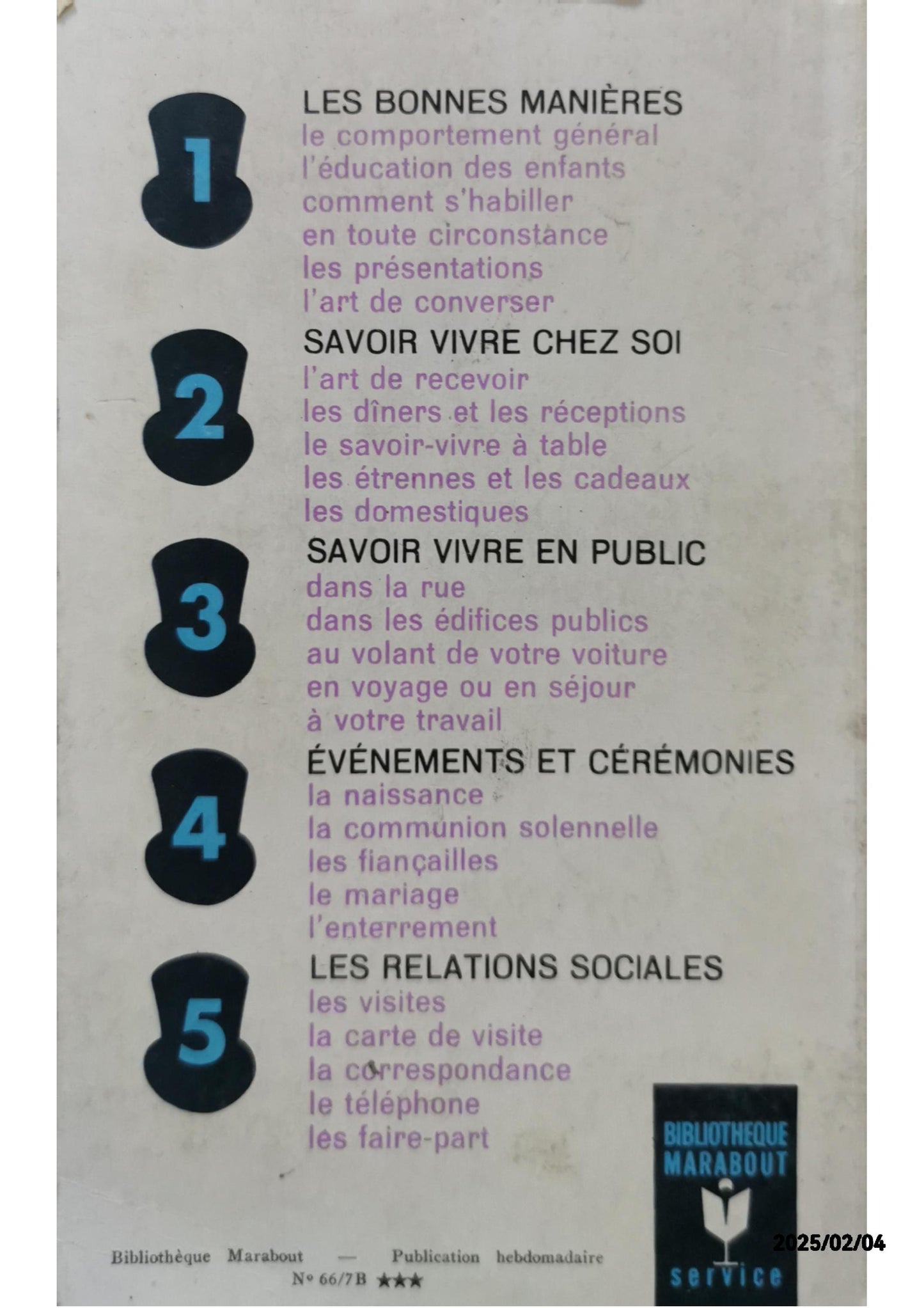 LE GUIDE MARABOUT DU SAVOIR VIVRE DE TOUS LES JOURS. Broché – 1 janvier 1951 de D'assailly Baudry (Auteur)