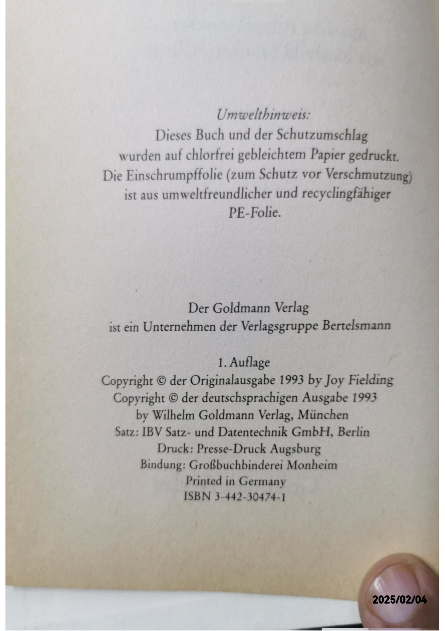 Schau dich nicht um : Roman. Aus dem Amerikan. von Mechtild Sandberg-Ciletti, Best book Hardcover – 1 Jan. 1993by Joy Fielding (Autor)