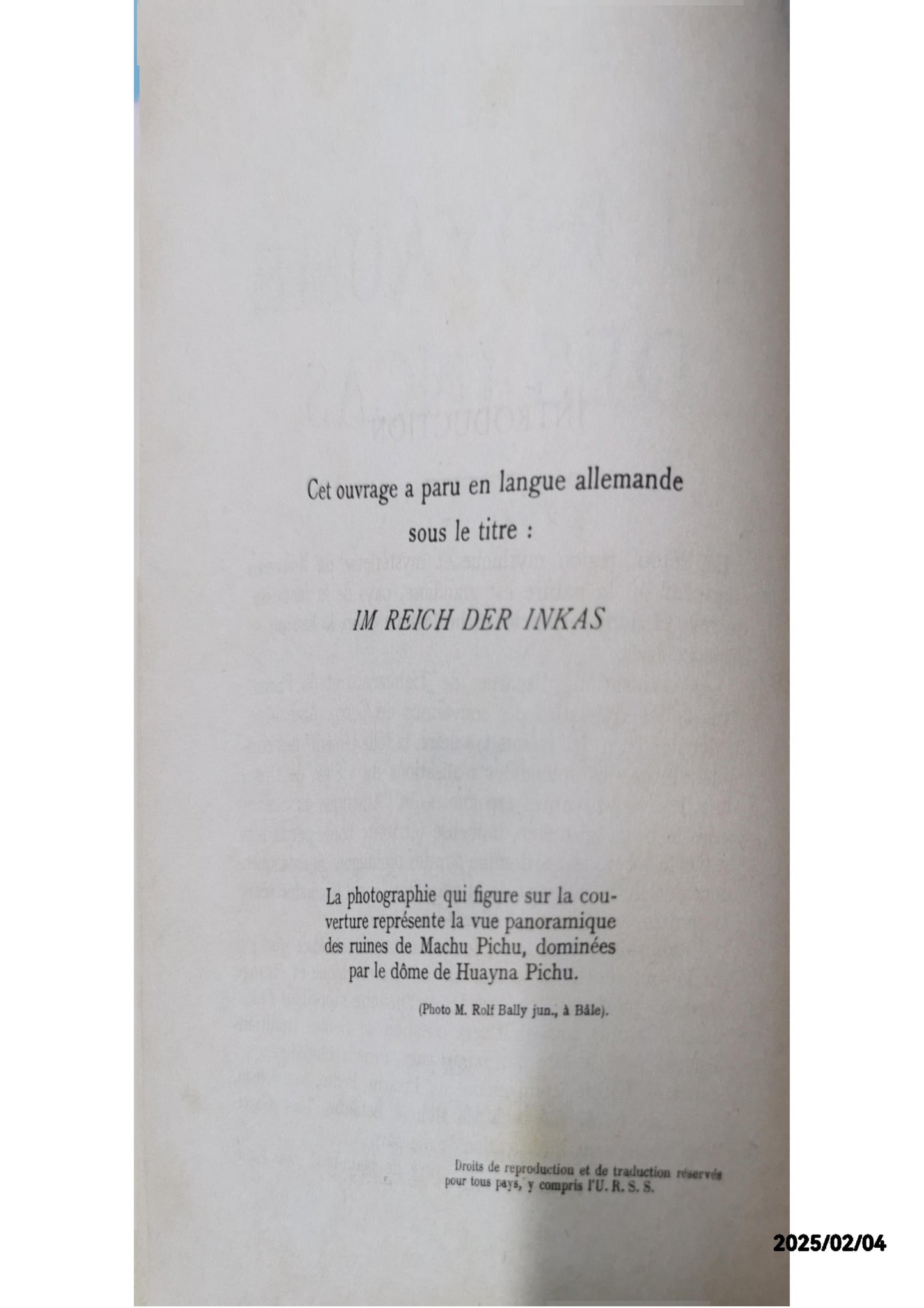 Au royaume des incas Broché – 1 janvier 1955 de Huber Siegfried (Auteur)