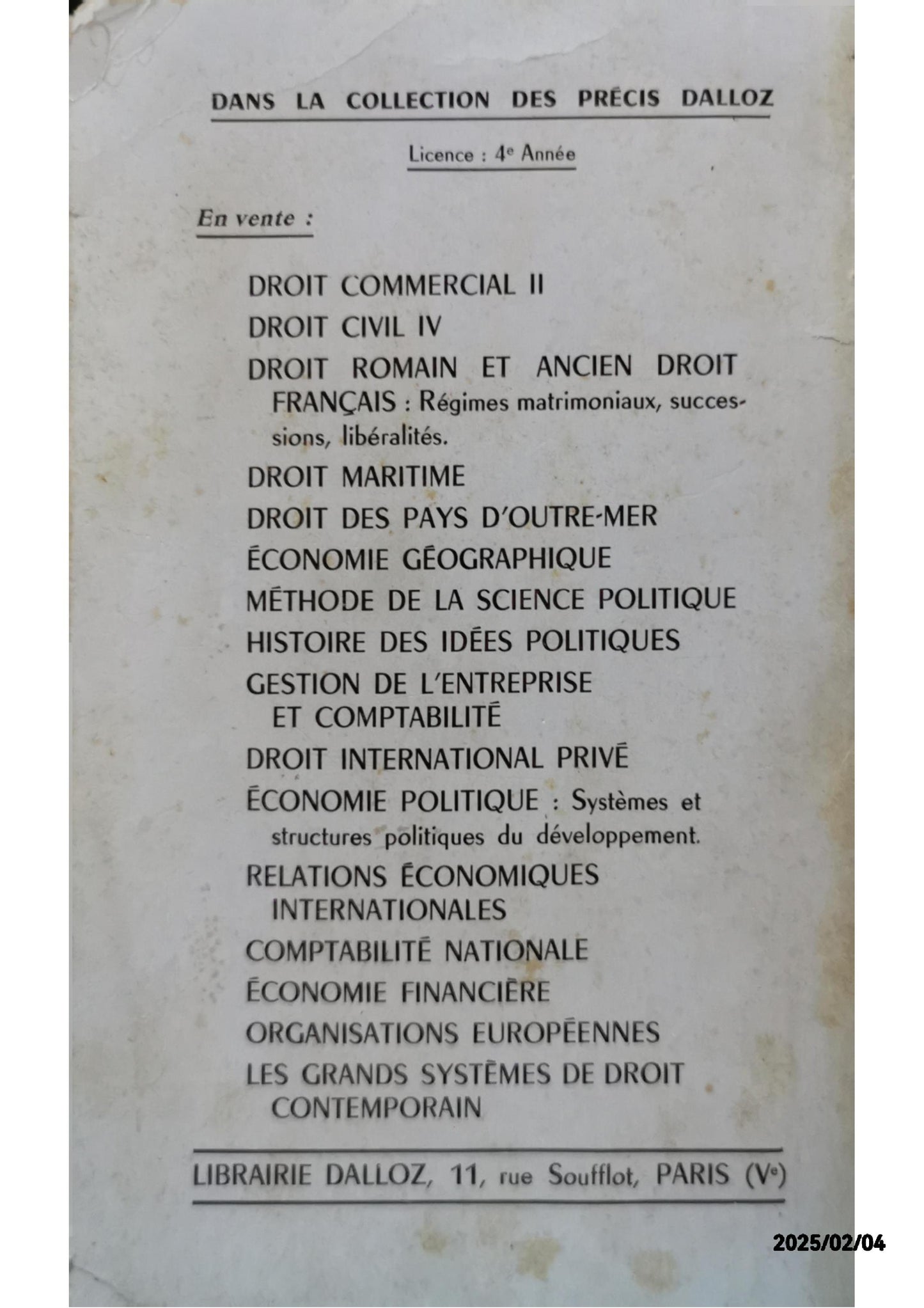 PRECIS DES VOIES D'EXECUTION ET DES PROCEDURES DE DISTRIBUTION Broché – 1 janvier 1938 de CUCHE PAUL (Auteur)