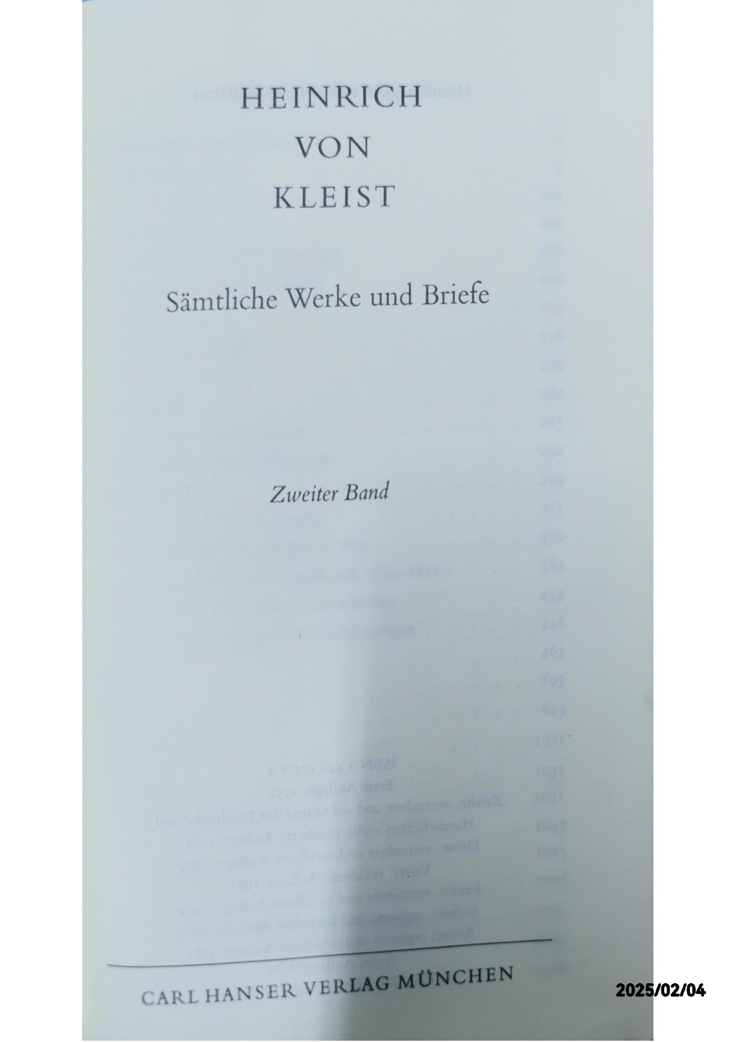 Sämtliche Werke und Briefe. Hardcover – January 1, 1993 German Edition  by Heinrich von Kleist (Author), Helmut Semdner (Author)