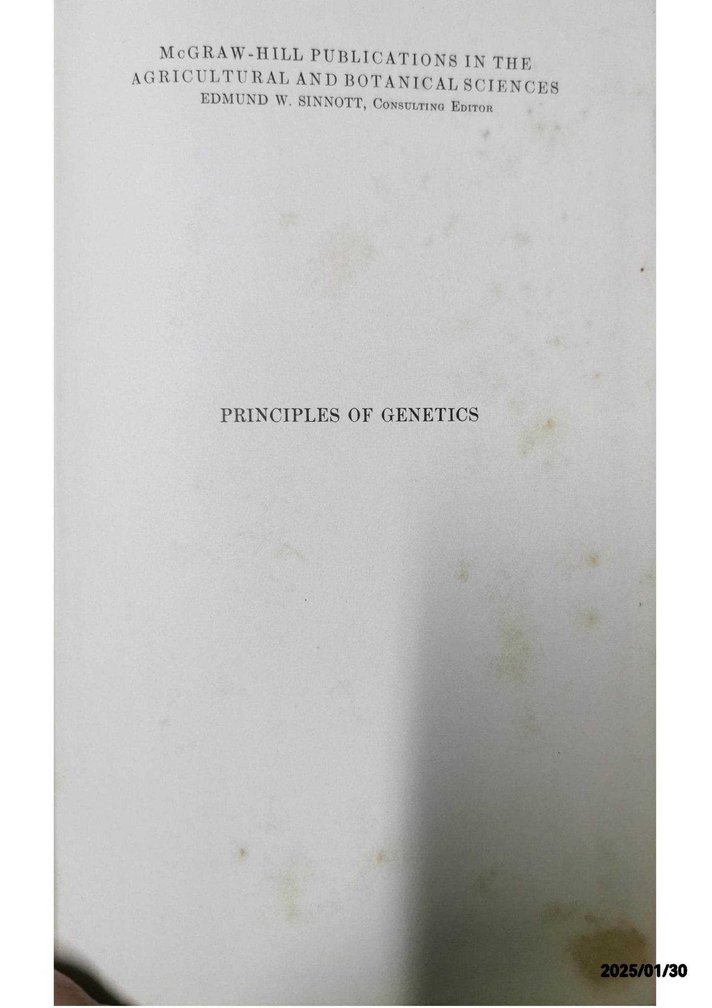 Principles of Genetics Hardcover – Import, January 1, 1950 German Edition  by Th. Sinnott, Edmund W., Dunn, L.C. And Dobzhansky (Author)