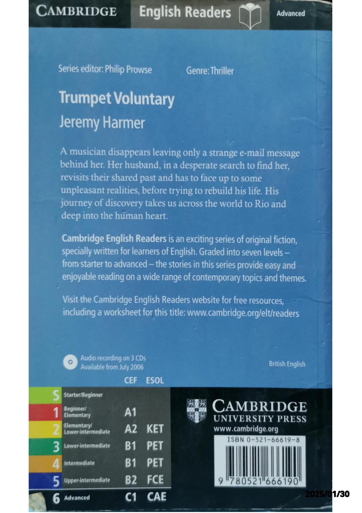 Trumpet Voluntary Book by Jeremy Harmer