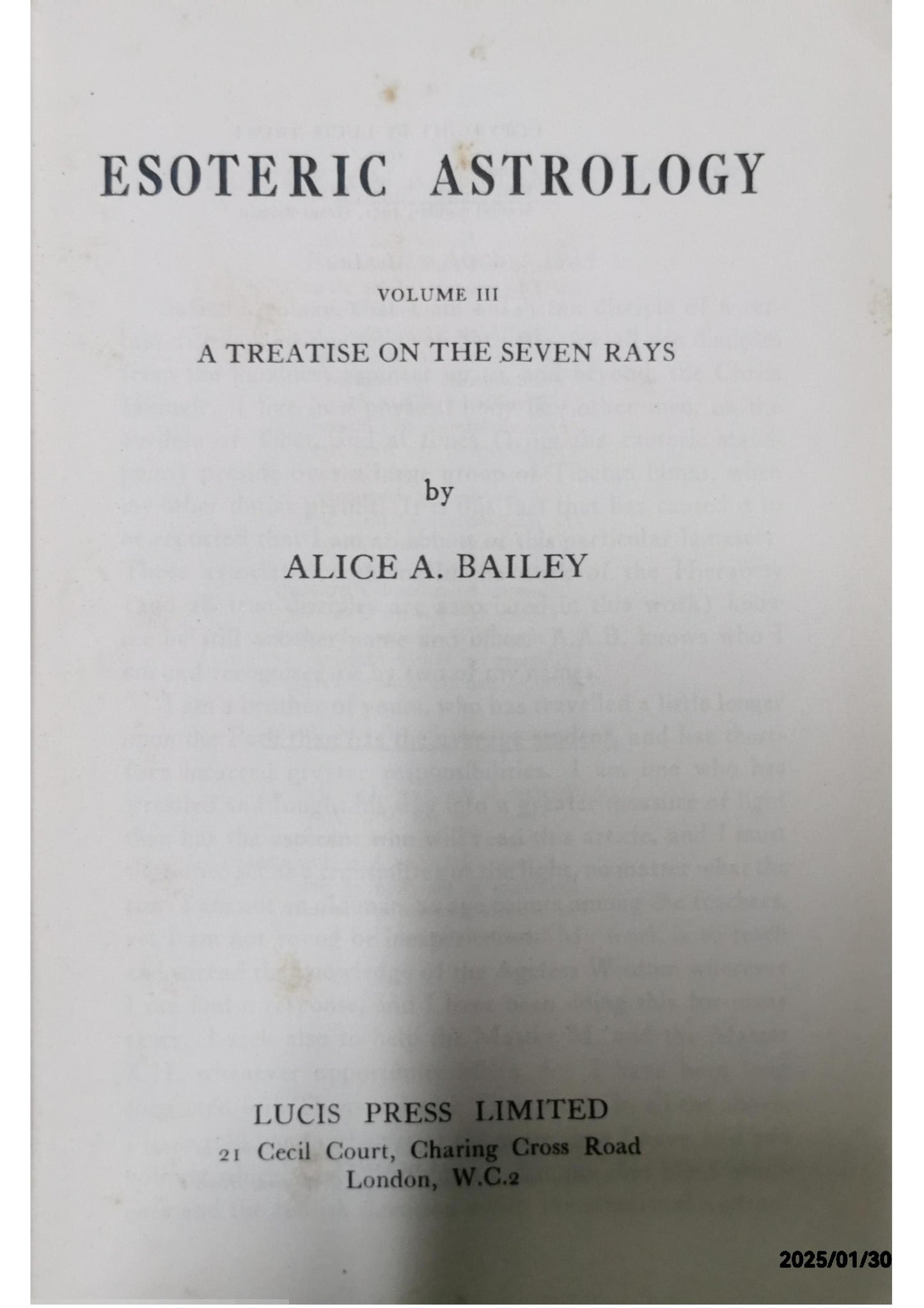 A Treatise on the Seven Rays, Vol.3: Esoteric Astrology Paperback – January 1, 1971 by Alice A. Bailey (Author)