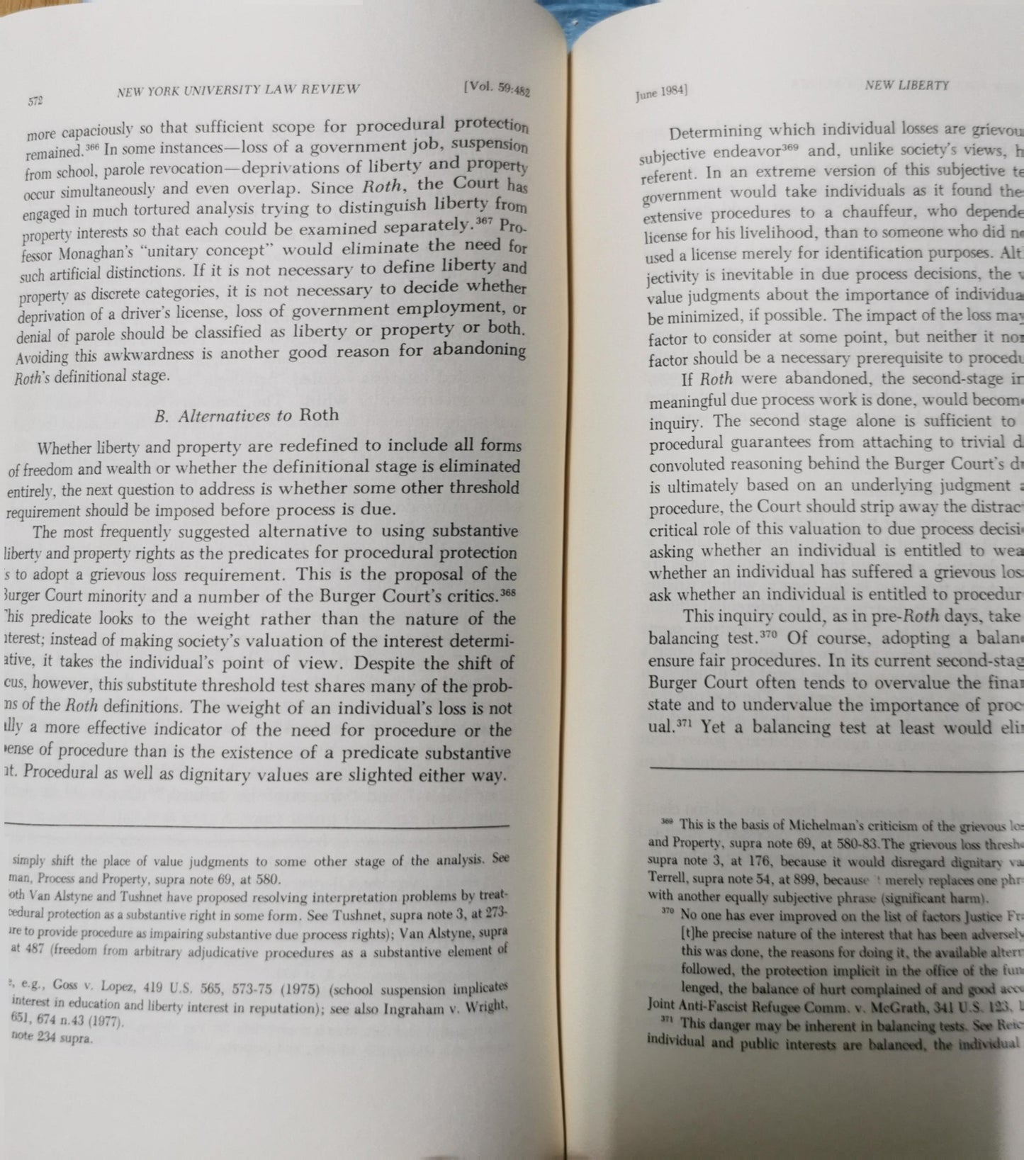 NEW YORK UNIVERSITY LAW REVIEW Volume 59Issue 3June 1984 Publisher: New York University School of Law