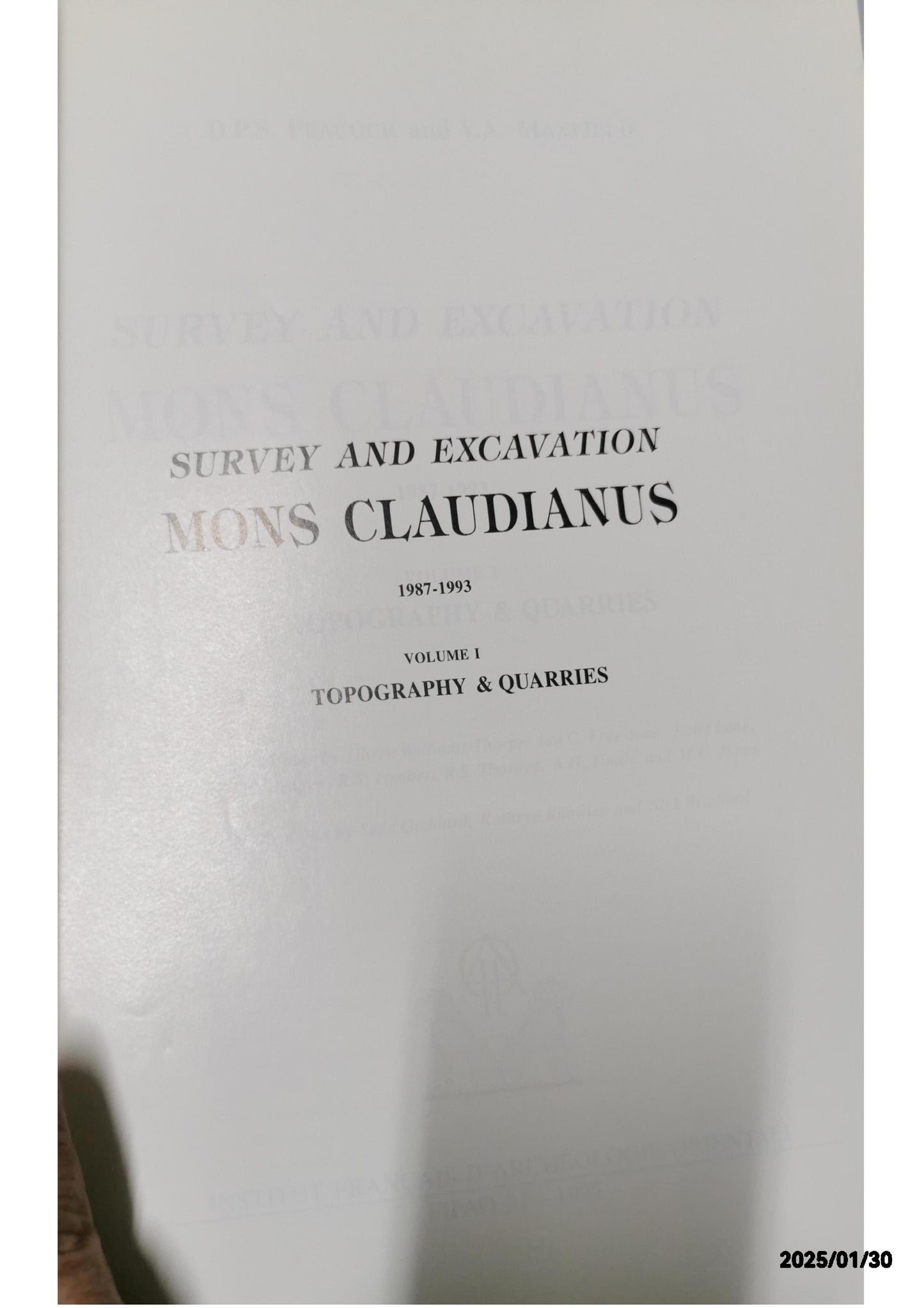 Mons Claudianus Survey and Excavation I: Topography and Quarries: 37 (Documents de Fouilles,) Paperback – 1 Jun. 1997 by David Peacock (Author), Valerie A Maxfield (Author)