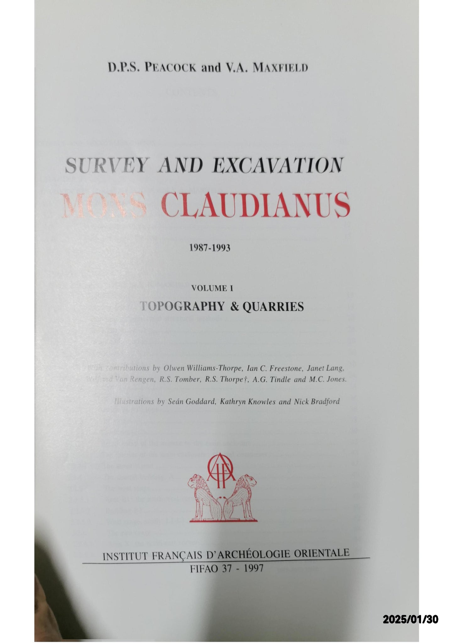 Mons Claudianus Survey and Excavation I: Topography and Quarries: 37 (Documents de Fouilles,) Paperback – 1 Jun. 1997 by David Peacock (Author), Valerie A Maxfield (Author)