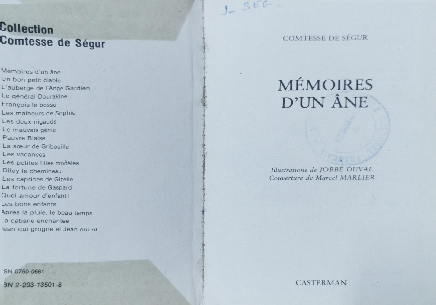 Memoires d'un ane bd (Les) Hardcover – May 4, 1993 French Edition  by comtesse de segur (Author)