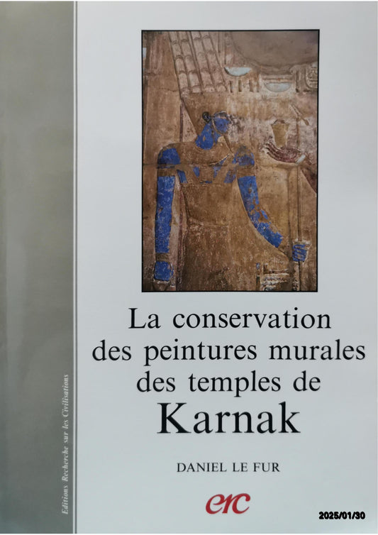 La conservation des peintures murales des temples de Karnak: La conservation des peintures murales des temples de karnak Broché – 4 avril 2006 de Collectif (Auteur)