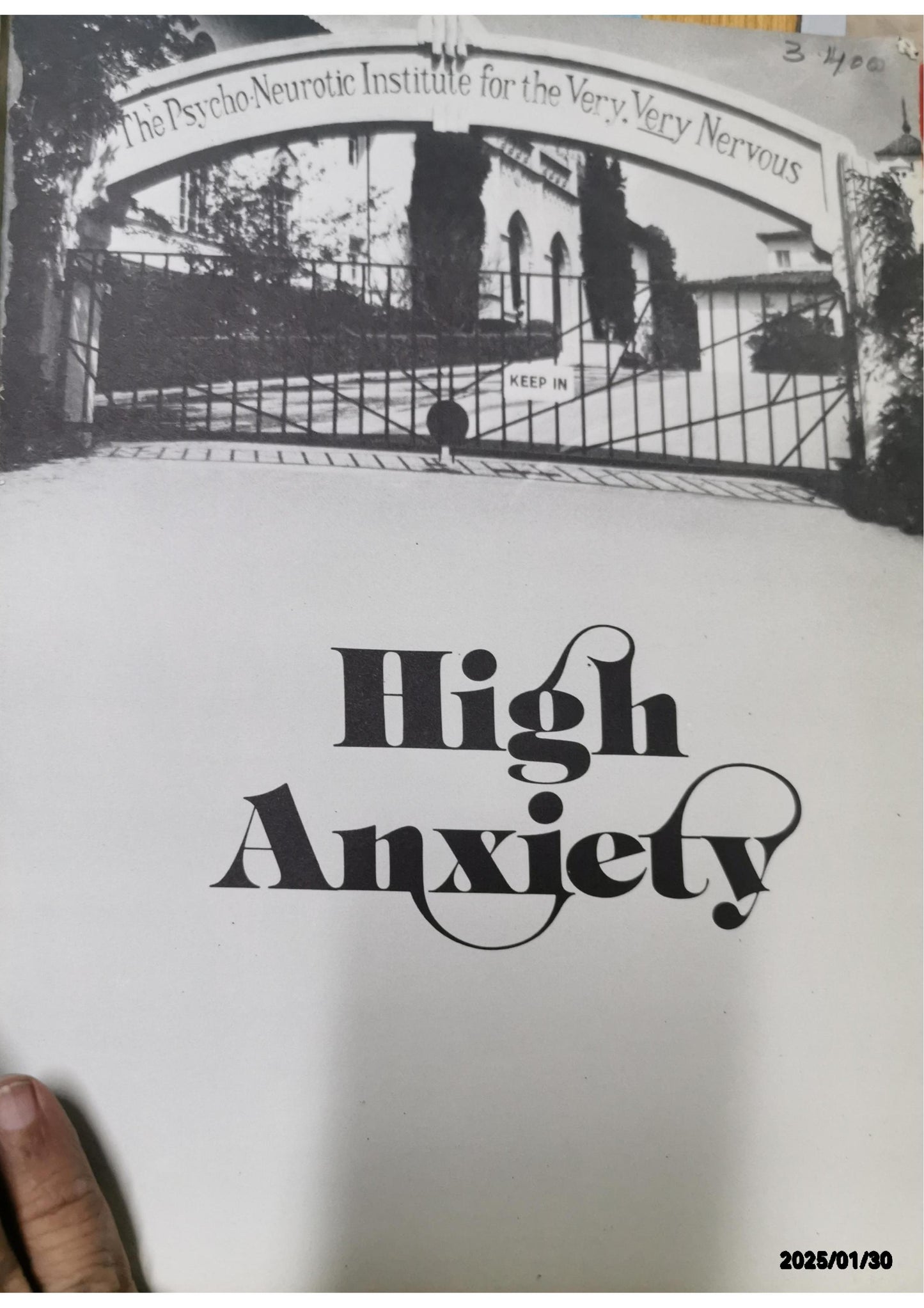 High anxiety Hardcover – January 1, 1978 by Robert H Pilpel (Author), Mel Brooks (Author), Barry Levinson (Author)