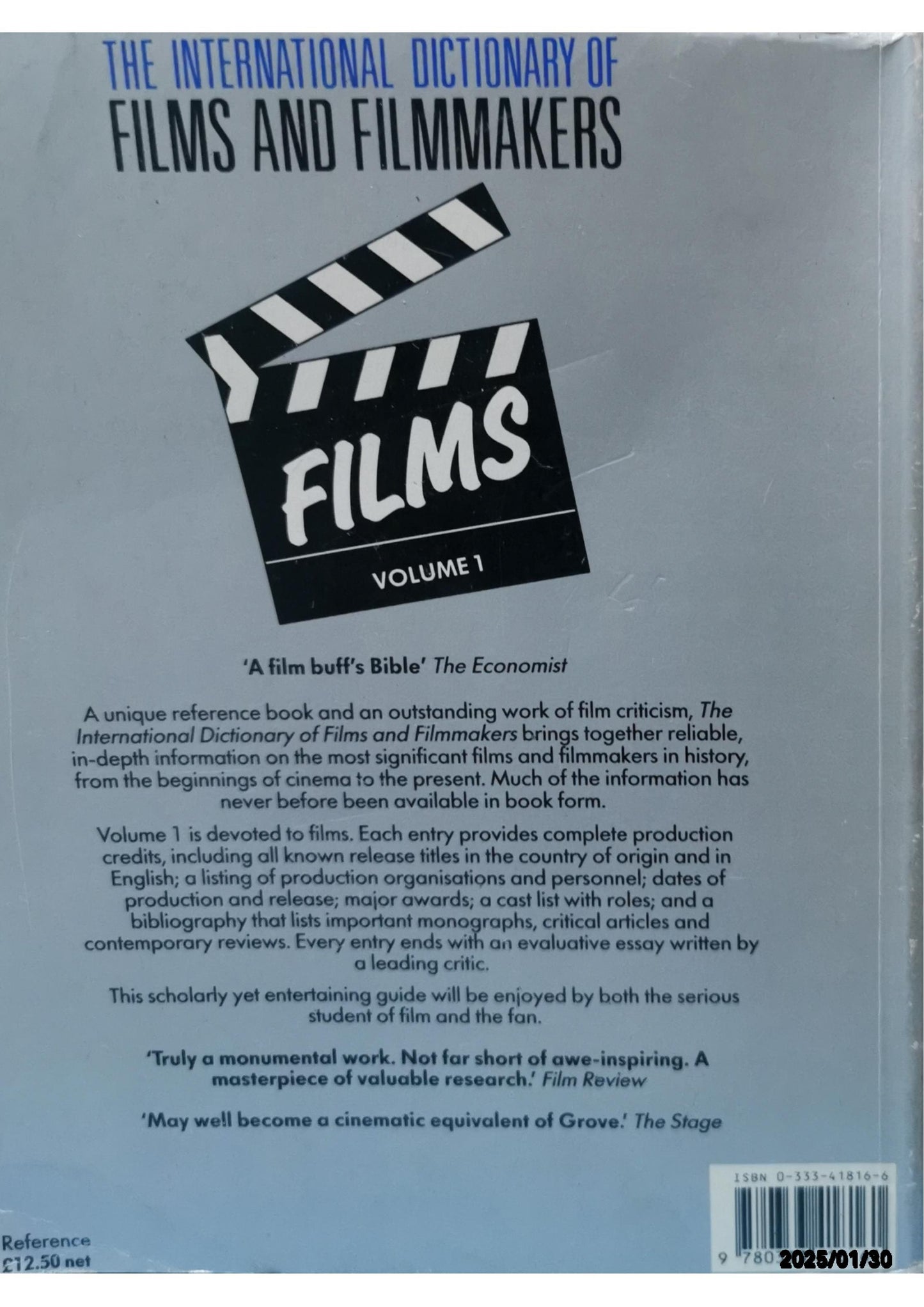 Films (v. 1) (The International Dictionary of Films and Filmmakers) Paperback – 8 Oct. 1987 by Christopher Lyon (Editor), Susan Doll (Editor)