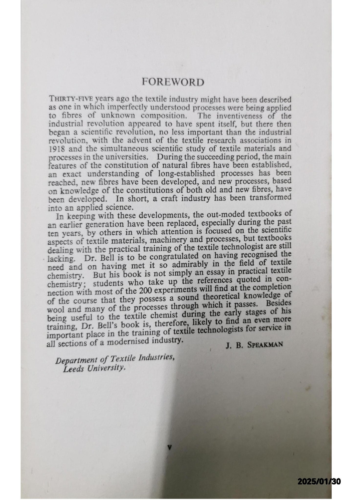 Practical textile chemistry Unknown Binding – January 1, 1956 by James William Bell (Author)