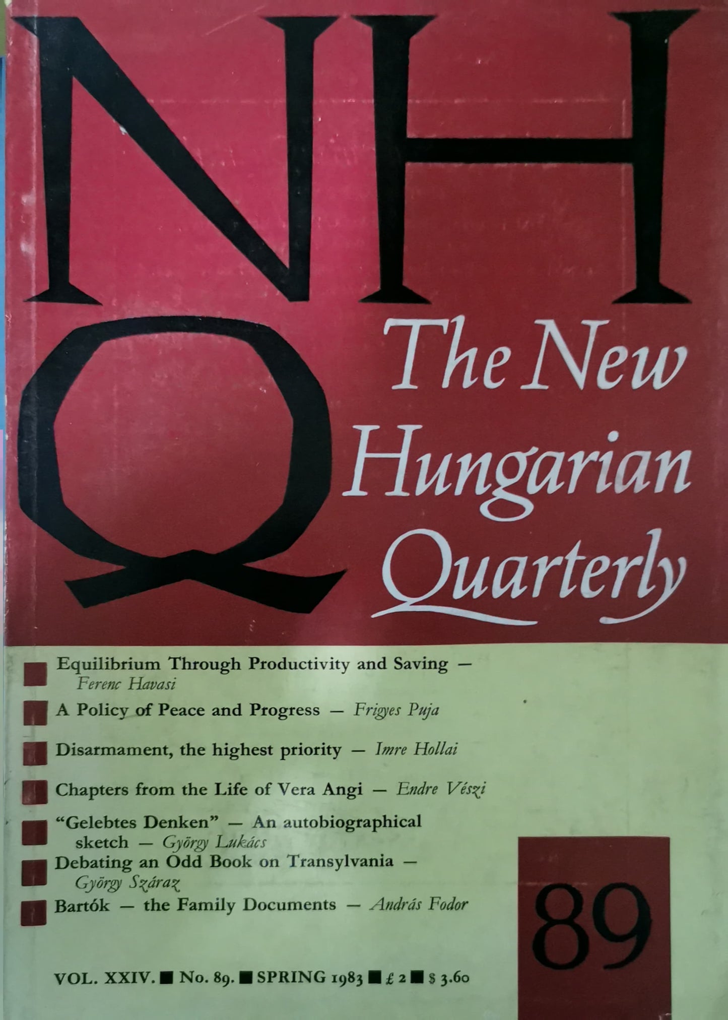 The New Hungarian Quarterly