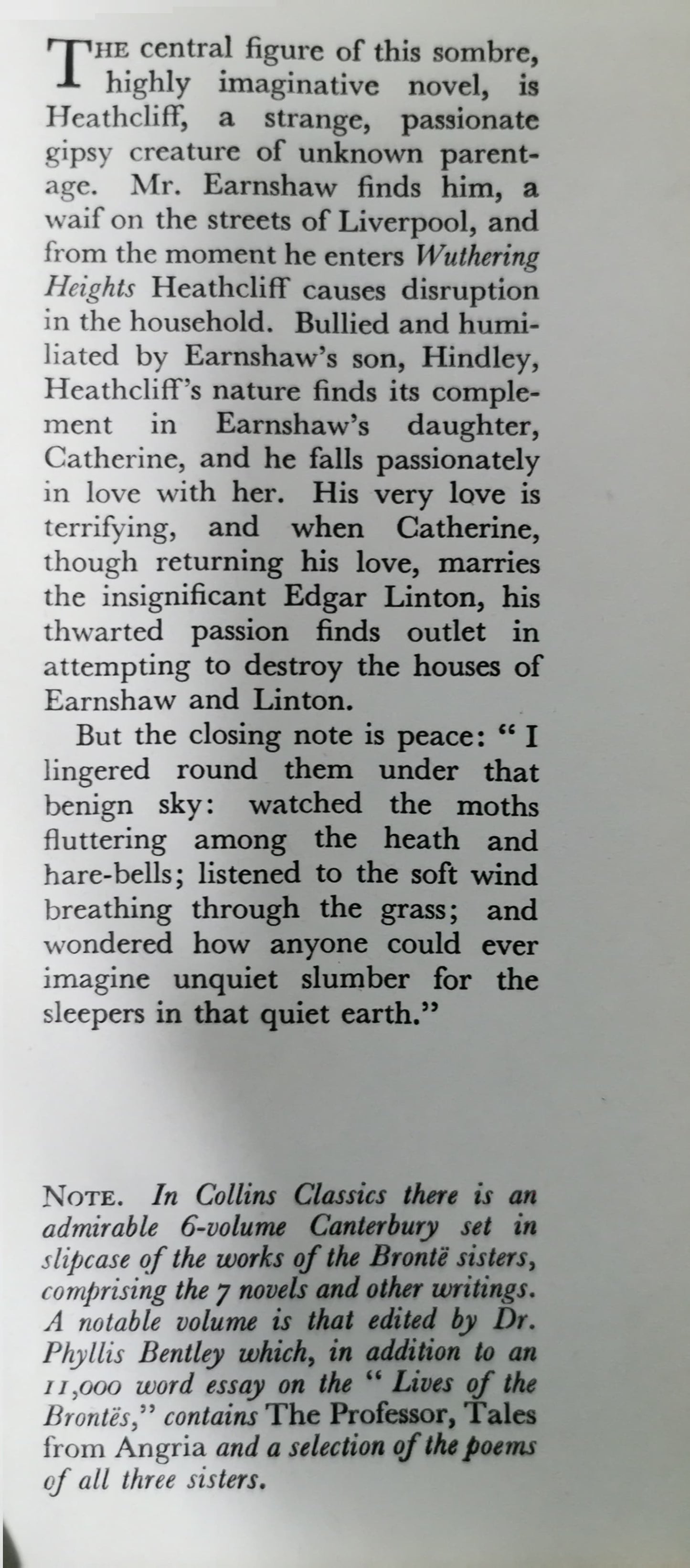 Wuthering Heights Bronte, Emily Published by Collins, London, 1959