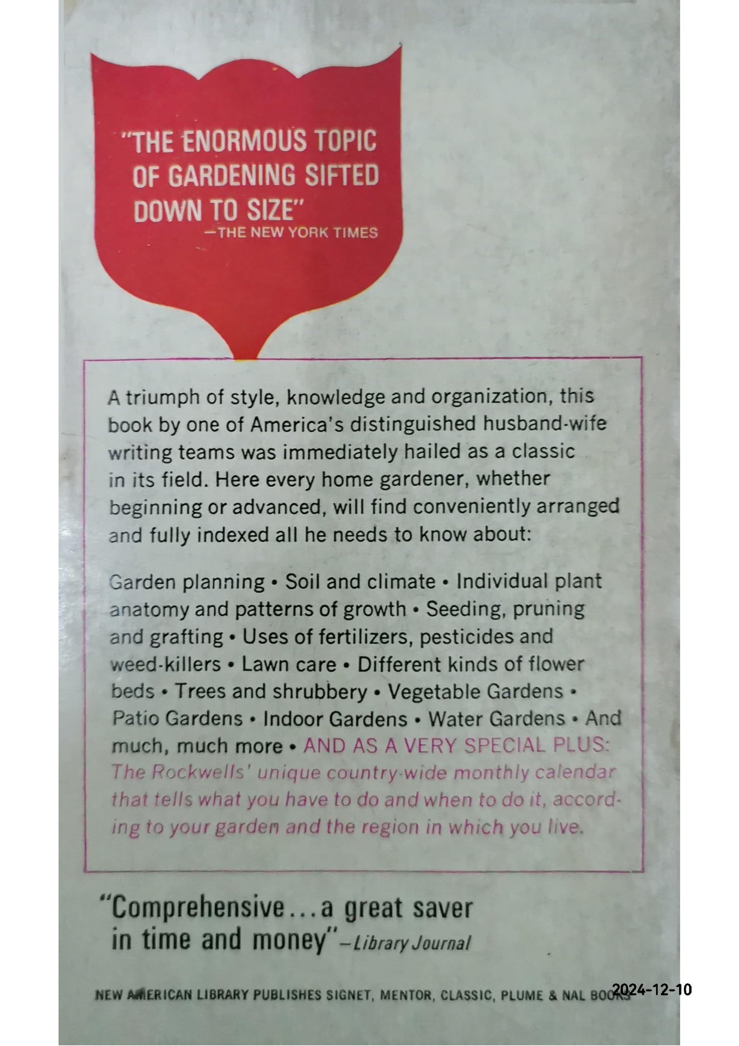 The Rockwells' Complete Guide to Successful Gardening Paperback – January 1, 1969 by Esther Grayson F. F. Rockwell (Author)