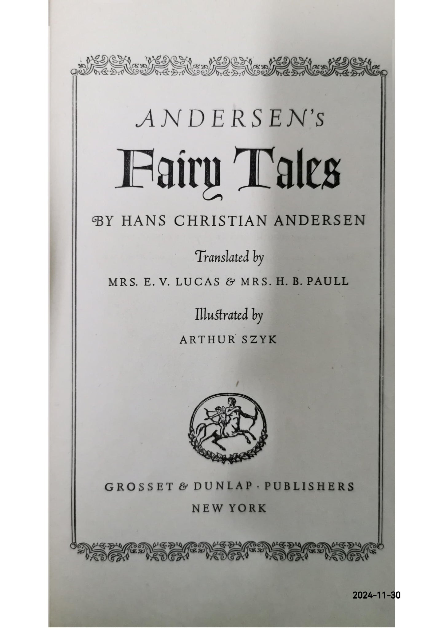 Andersen's Fairy Tales Hardcover – January 1, 1955 by Hans Christian Andersen (Author)