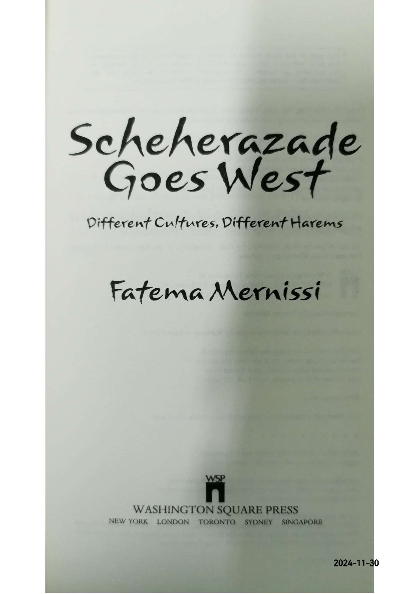 Scheherazade Goes West Hardcover – May 22, 2001 by Fatema Mernissi (Author)