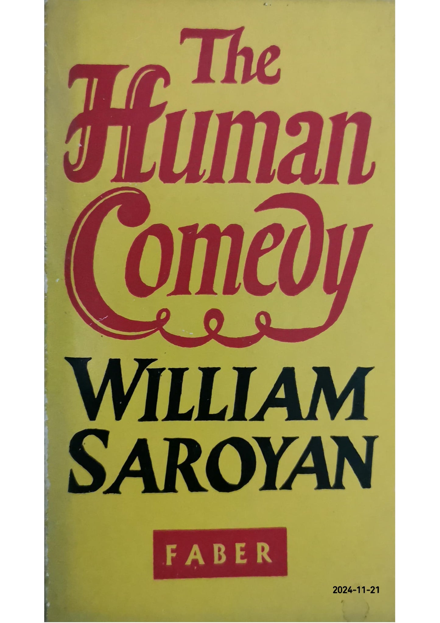 The Human Comedy Novel by William Saroyan