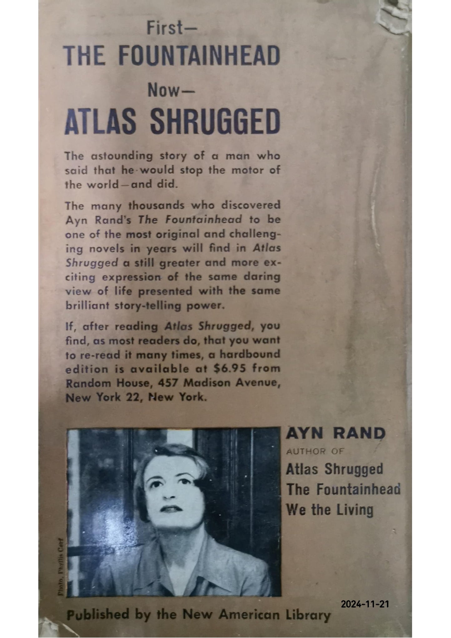 Atlas Shrugged Novel by Ayn Rand