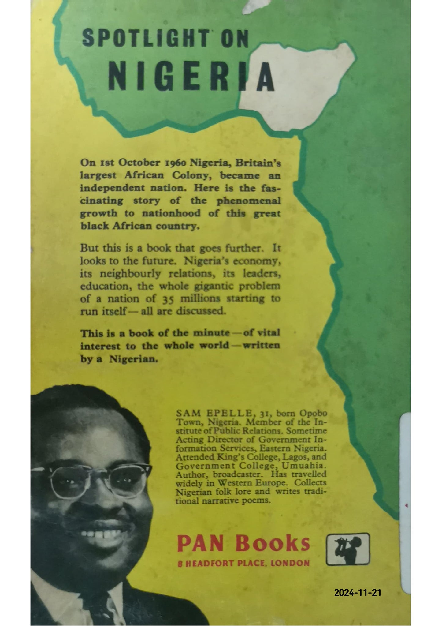 The Promise of Nigeria Mass Market Paperback – by Sam Epelle