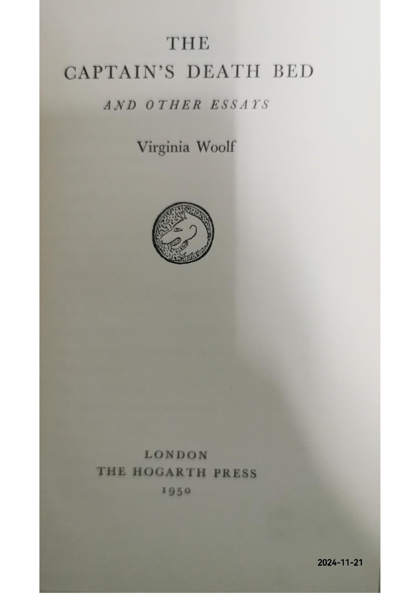 The Captain's Death Bed Book by Virginia Woolf