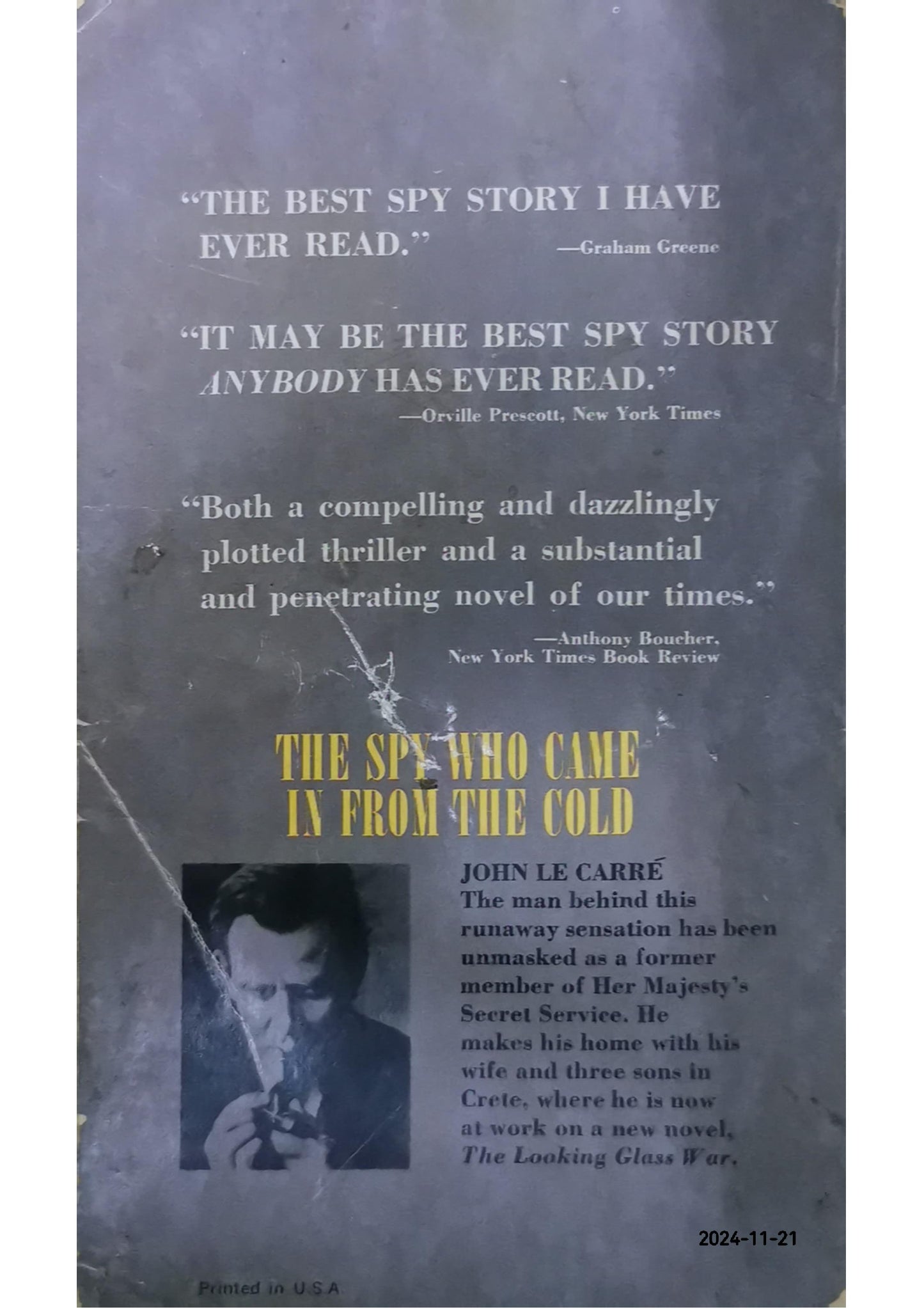 The Spy Who Came in from the Cold Novel by John le Carré