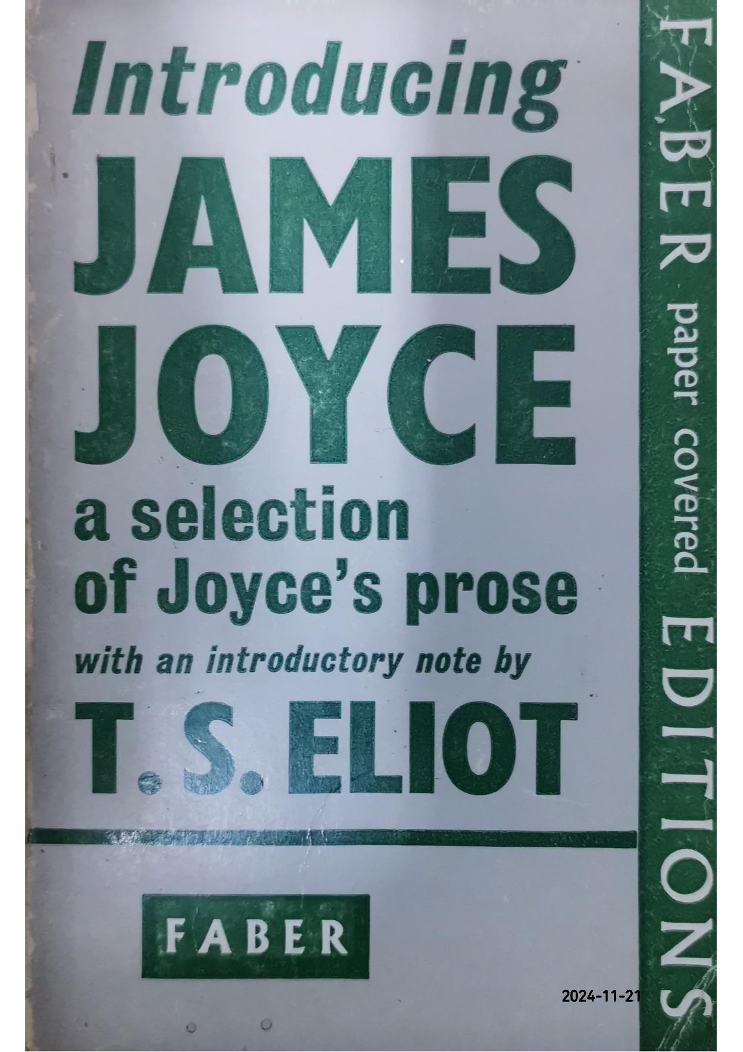 Introducing James Joyce: Selection of Joyce's Prose Paperback – by T.S. ELIOT