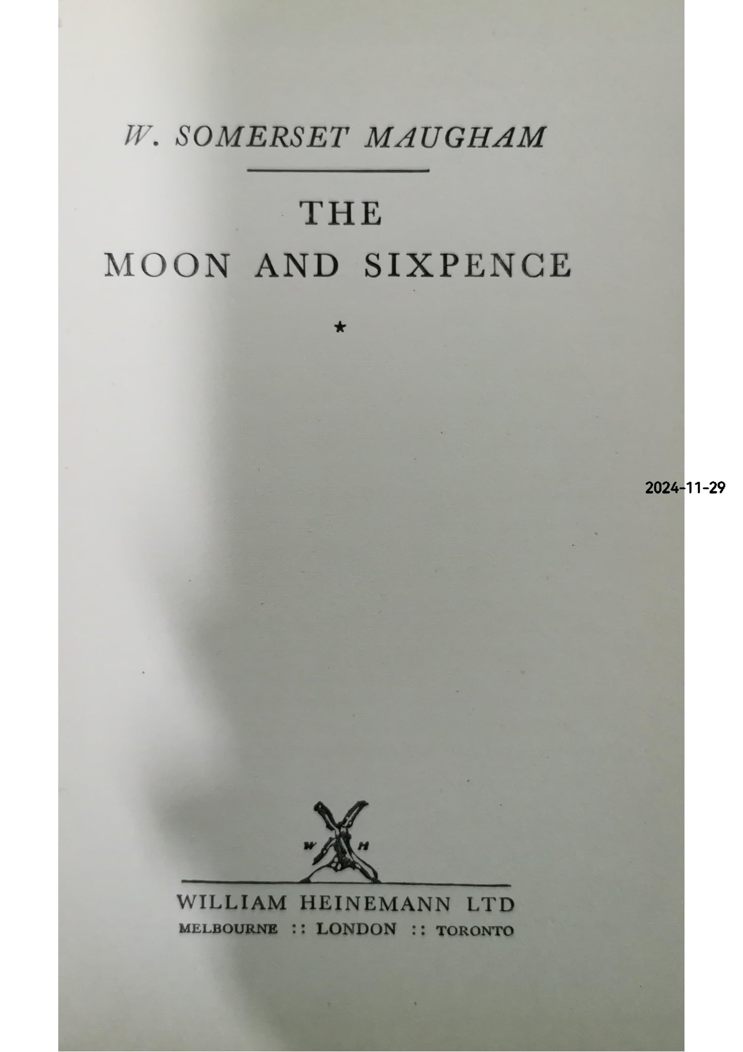 The Moon and Sixpence (The Collected Edition of the Works of W. Somerset Maugham) Hardcover – January 1, 1952 by W. Somerset Maugham (Author)