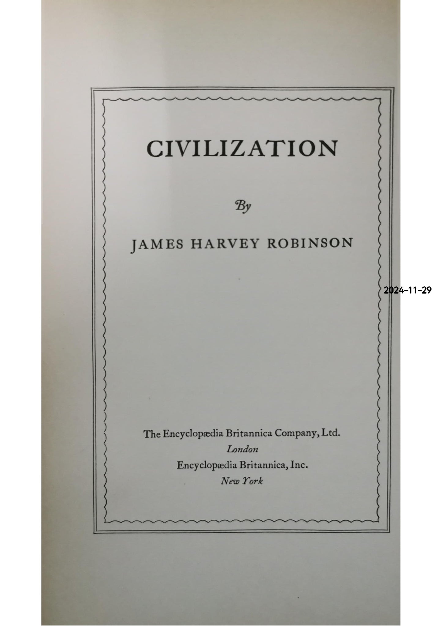 Civilization Hardcover – January 1, 1929 by james harvey robinson (Author)