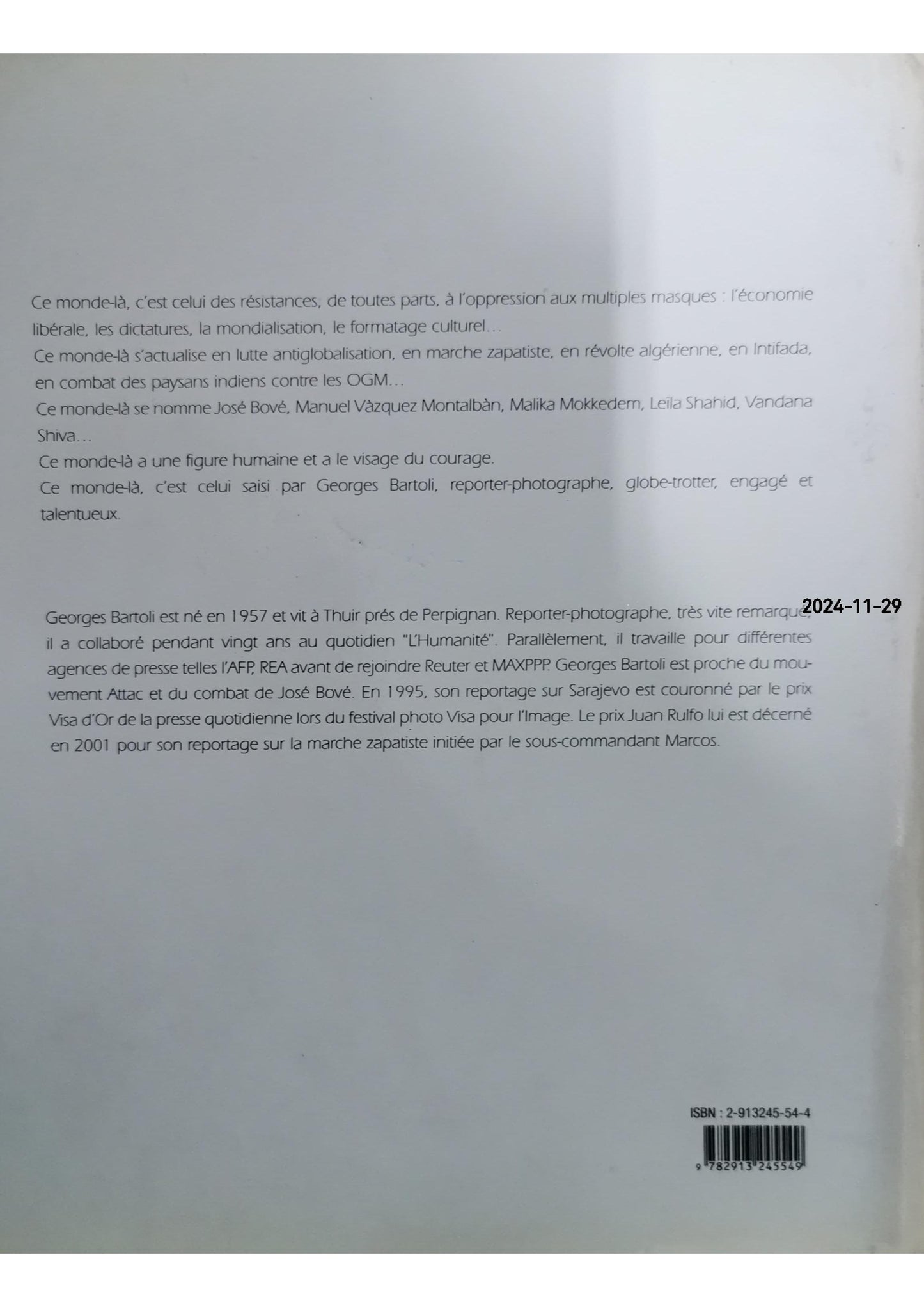 Ce monde-là Hardcover – October 28, 2002 French Edition  by Georges Bartoli (Author)